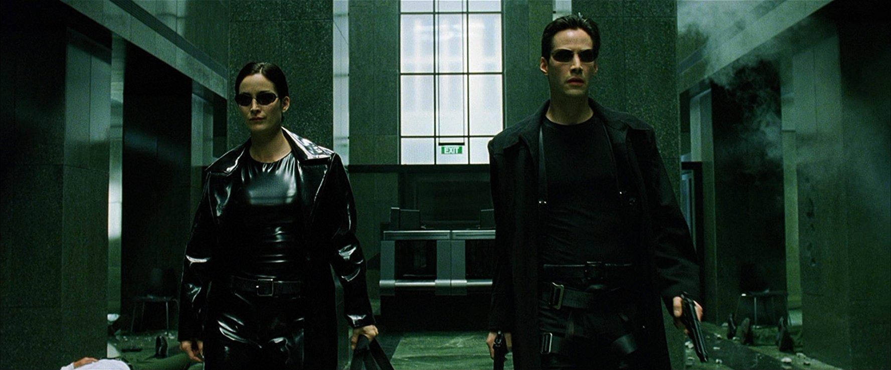 Keanu Reeves och Carrie-Anne Moss i ”The Matrix” från 1999.