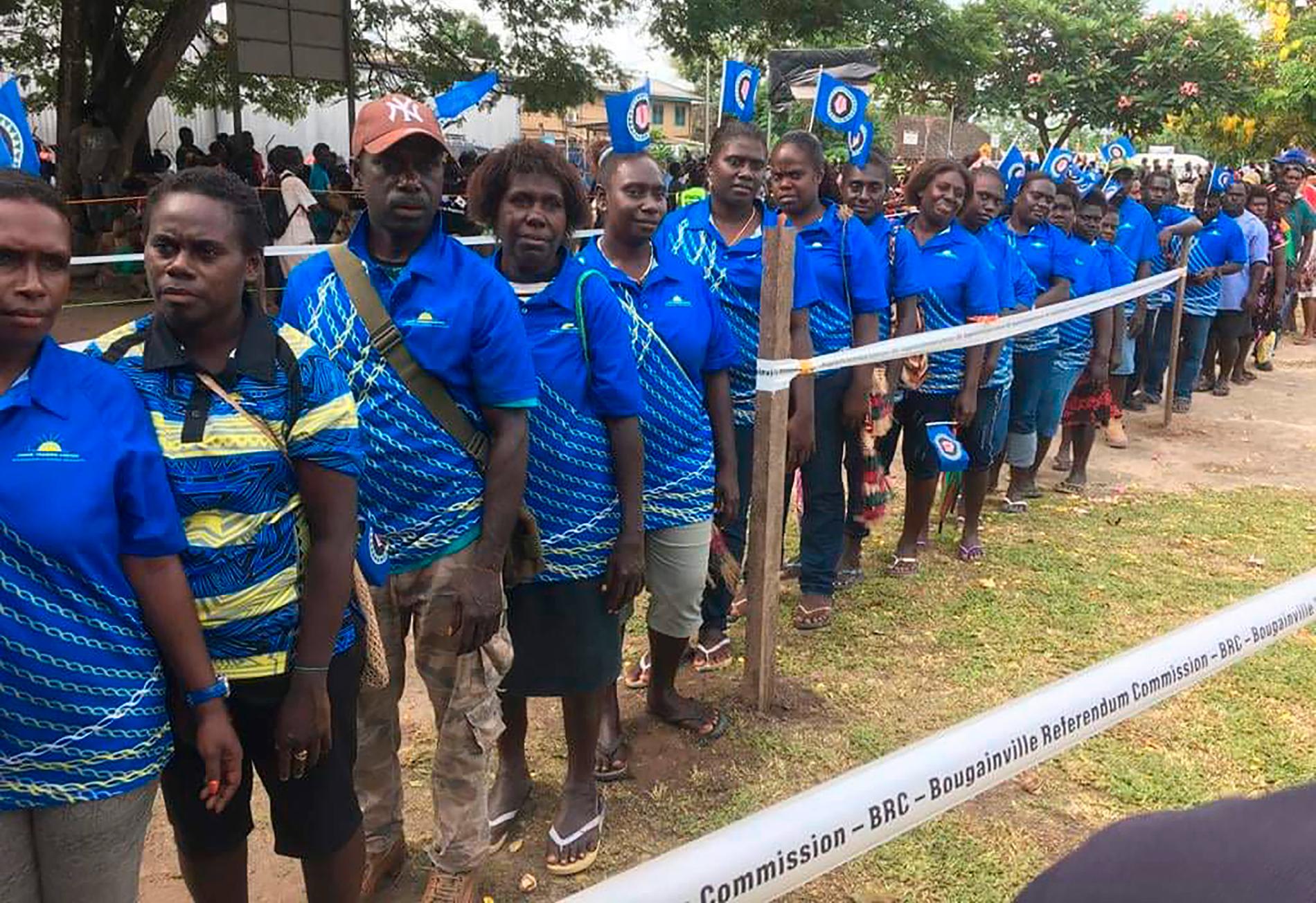 Intresset var stort för att delta i folkomröstningen i Bougainville.