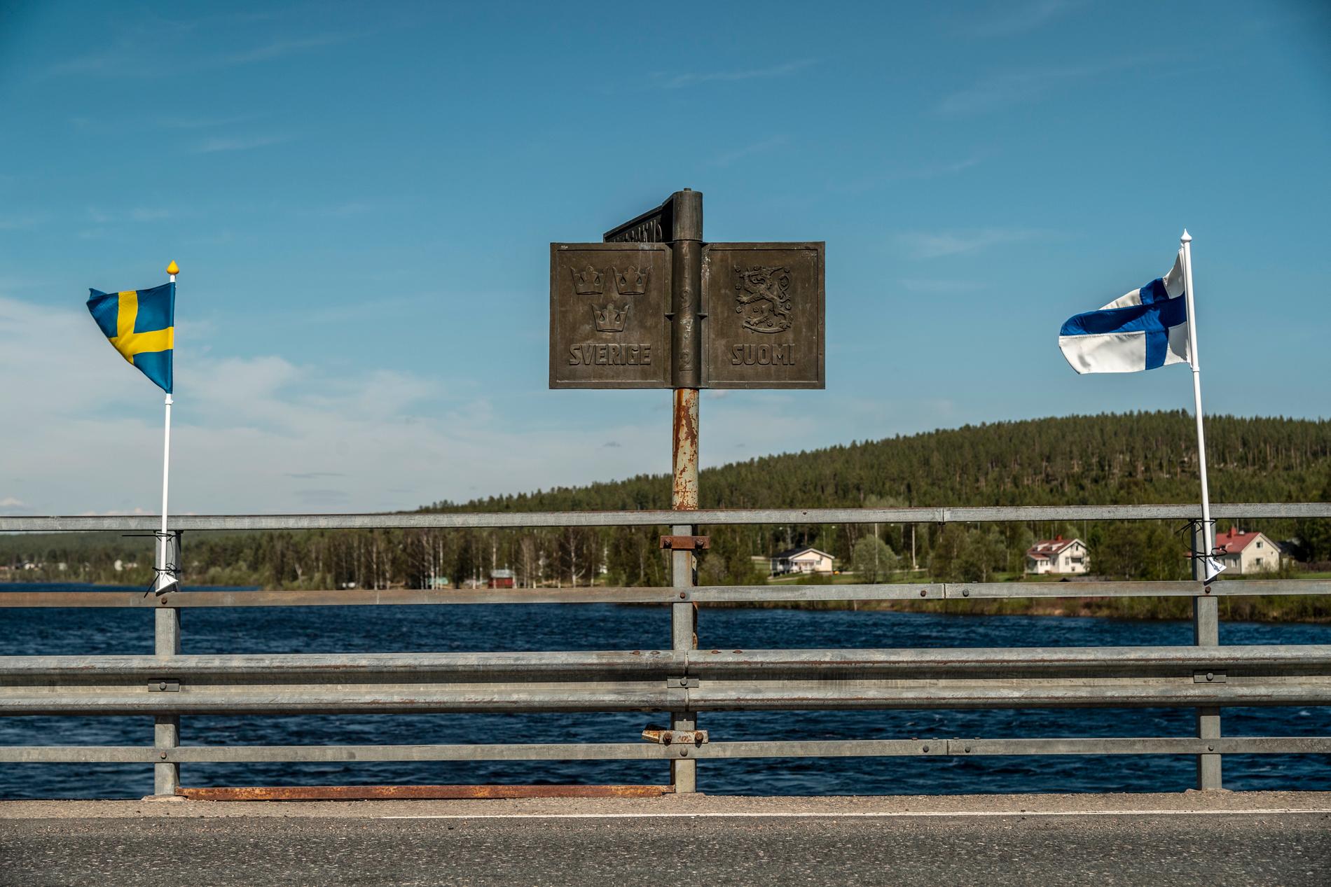 Pajala, gränsen mot Finland.