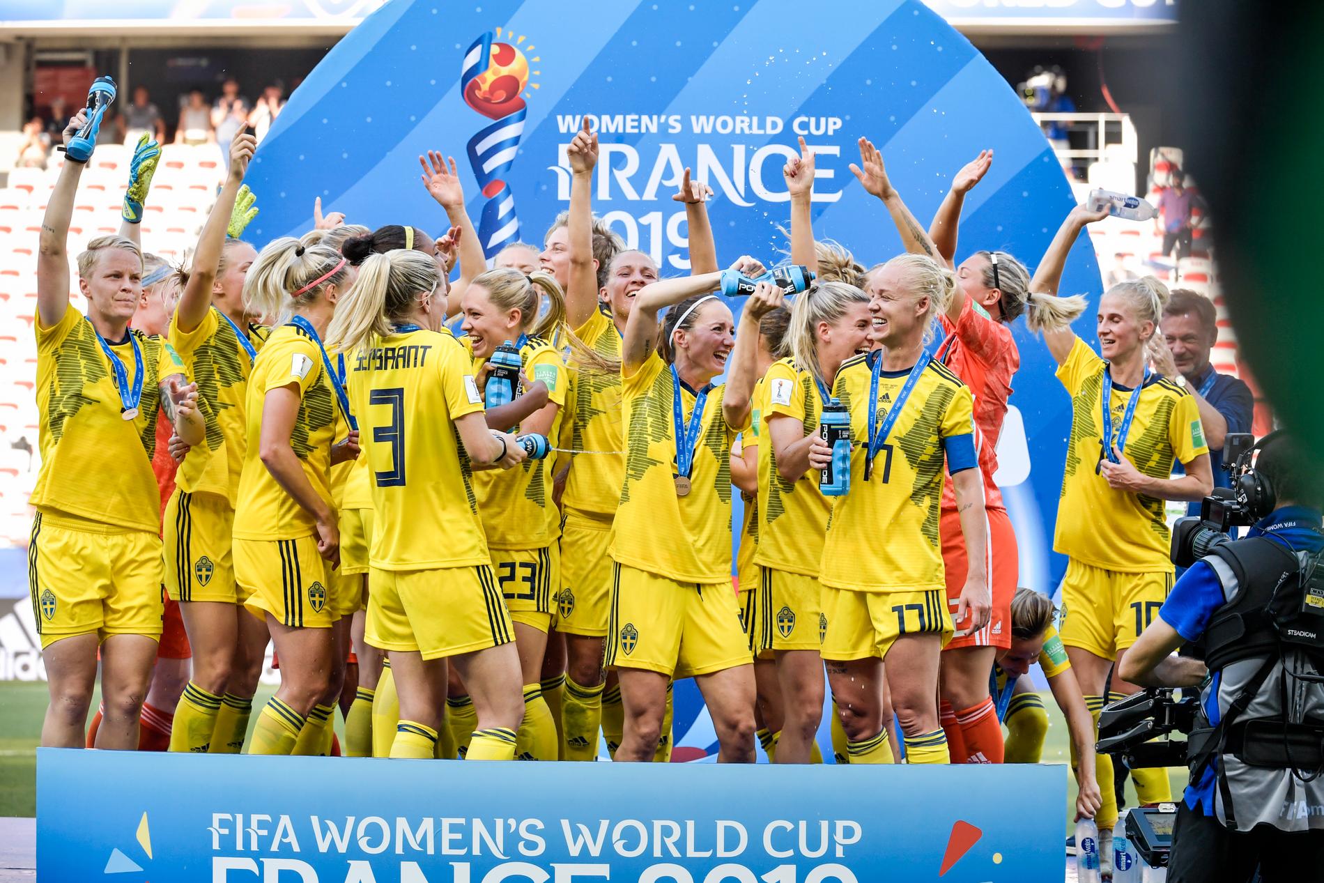 Svenska lanslaget tog VM-brons i somras. 2027 kan delar av mästerskapet avgöras i Sverige. Arkivbild.