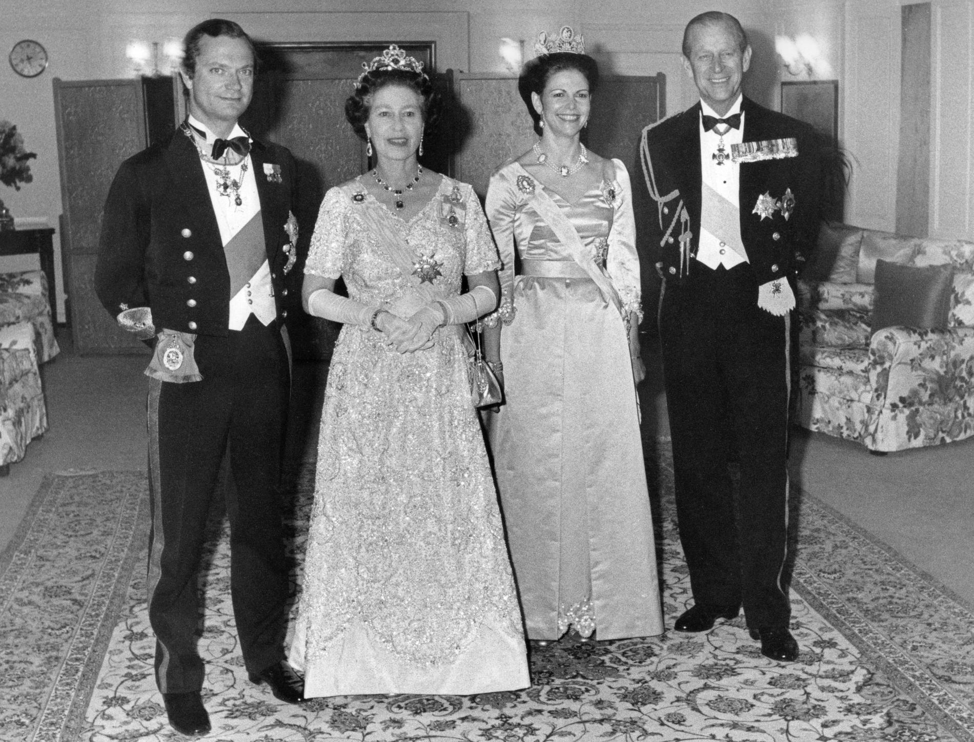 Det svenska kungaparet mötte det brittiska kungaparet 1983.