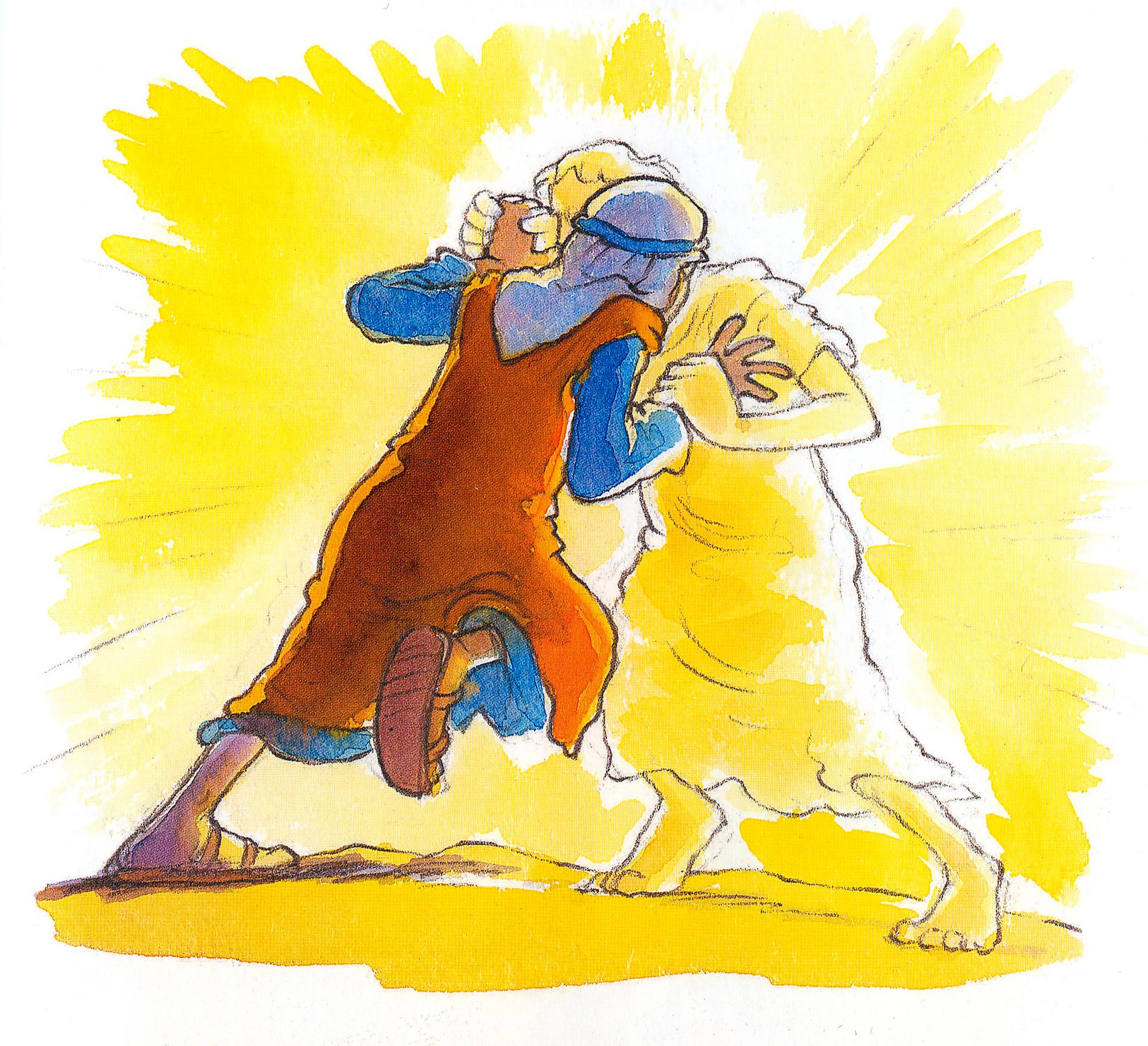 SVETTIGT Jacob i en brottningsmatch med Gud - så som "Barnbibeln" beskriver Första Moseboken 32:26-28.