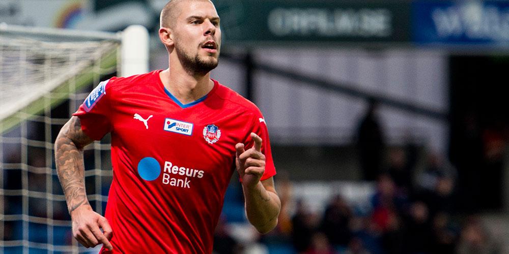Robin Simovic firar mål mot Sundsvall