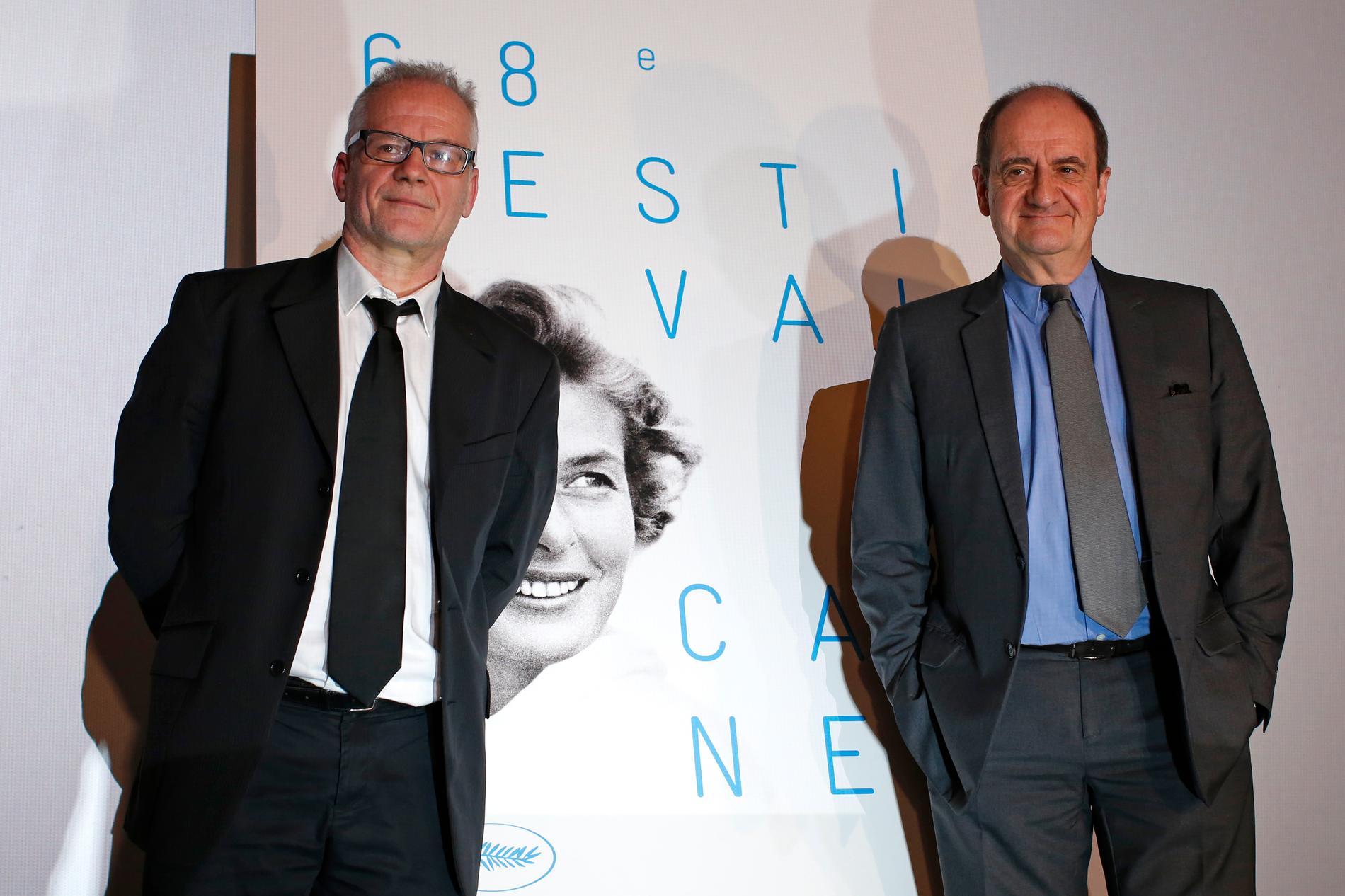 Cannes Film festivals Thierry Fremaux och Pierre Lescure presenterar årets filmer.