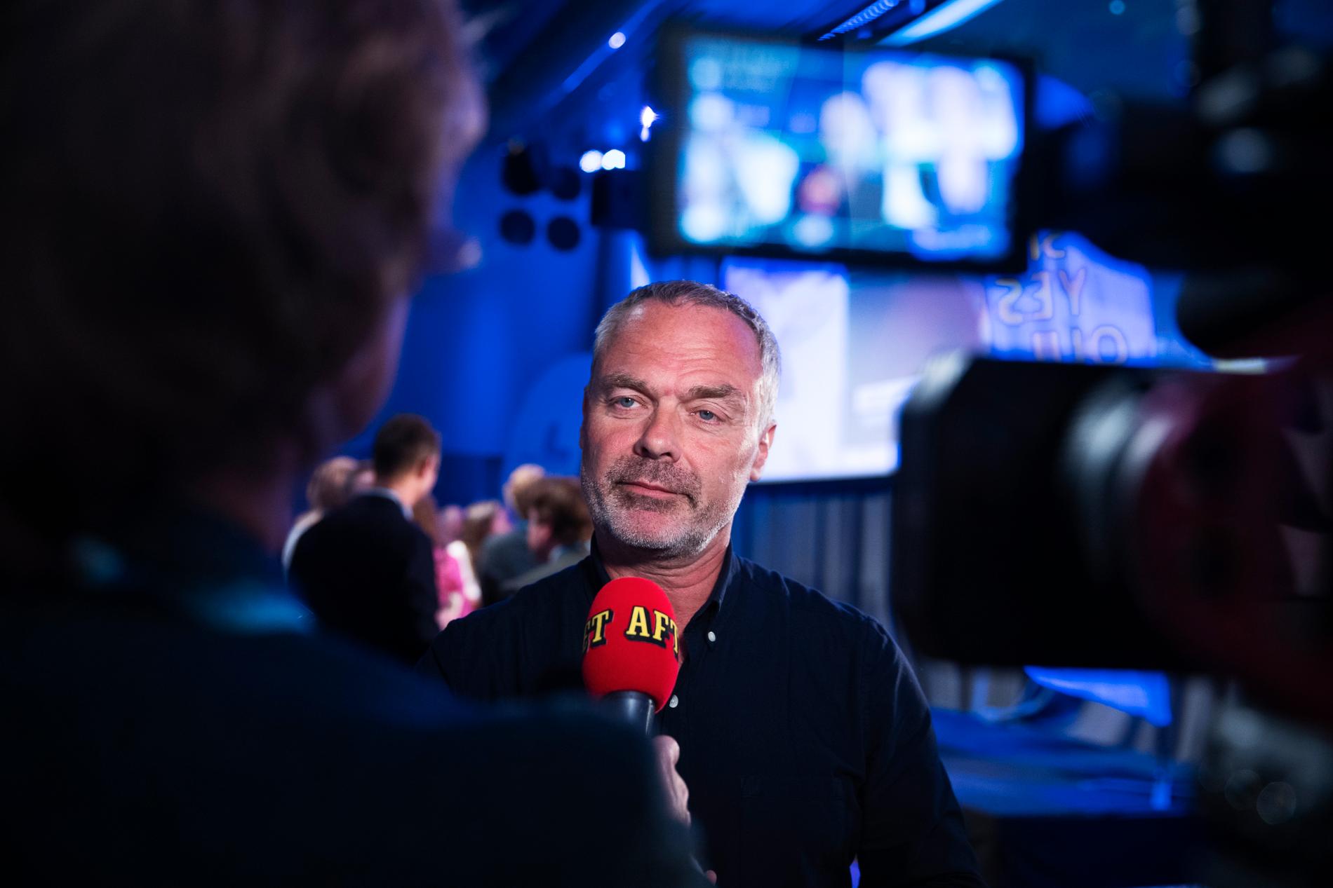 Jan Björklund under Liberalernas valvaka. 