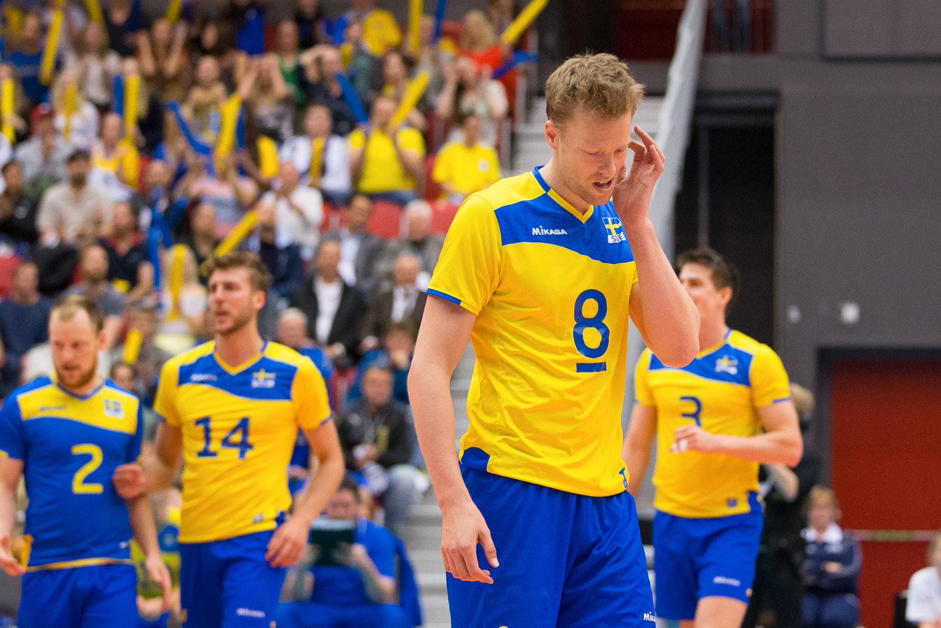 Marcus Nilsson och det svenska volleybollandslaget förlorade mot Azerbajdzjan i EM-kvalet. Arkivbild