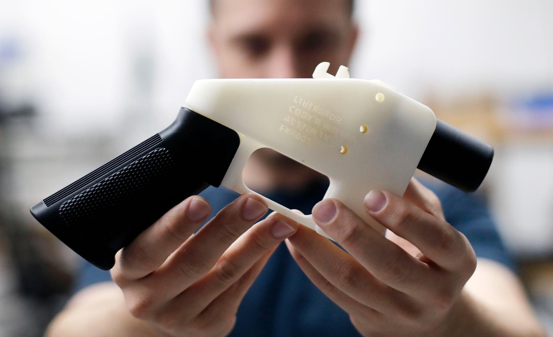 Ett 3D-printat vapen i USA. Arkivbild.