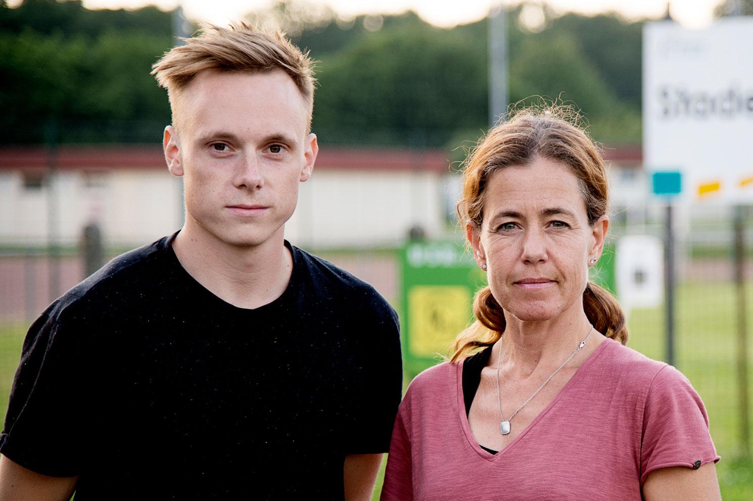 På plats: Sportbladets Petra Thorén och fotograf Pontus Orre.