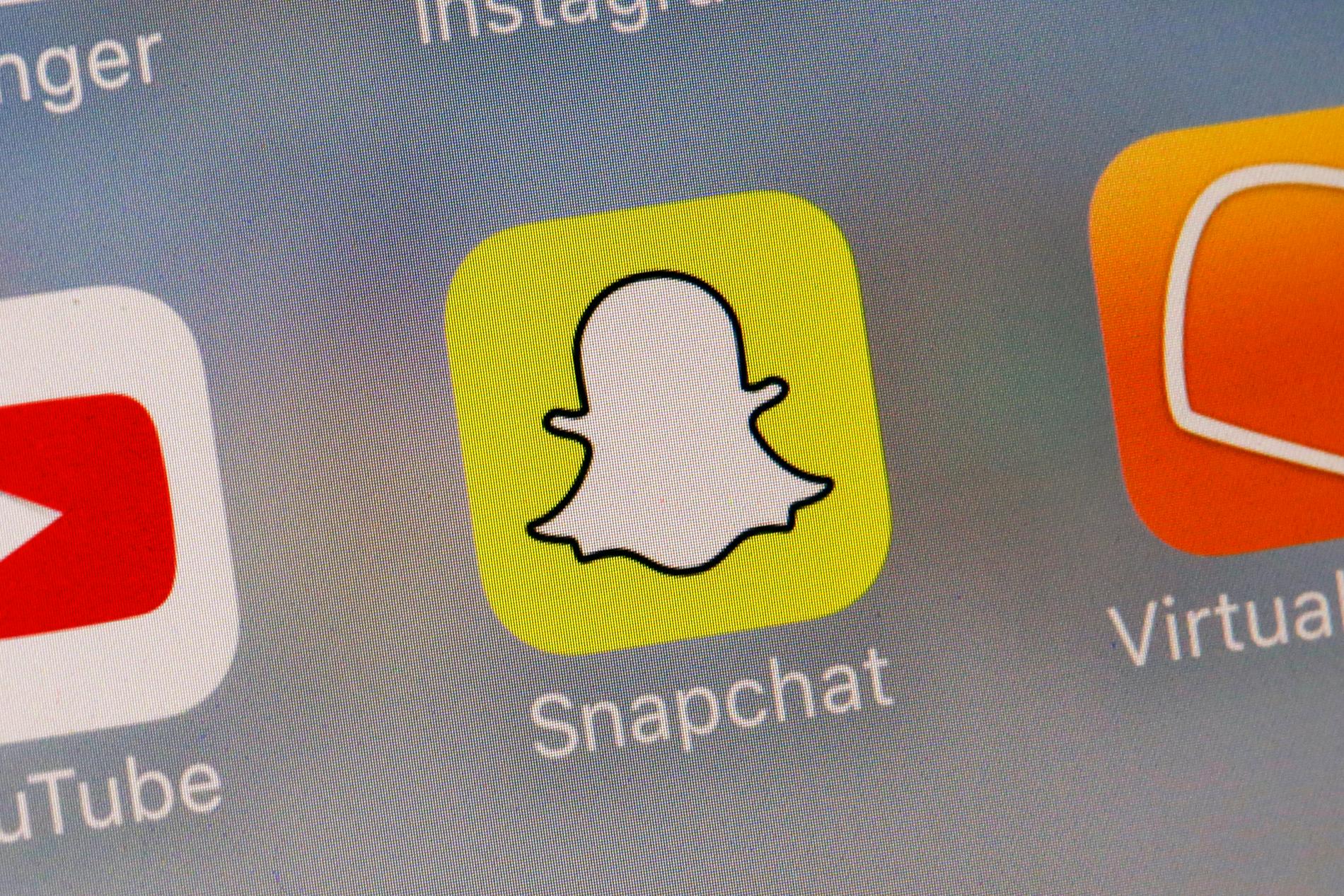 Appen Snapchat är populär bland barn, och används av pedofiler för att hitta barn att utnyttja. Arkivbild.