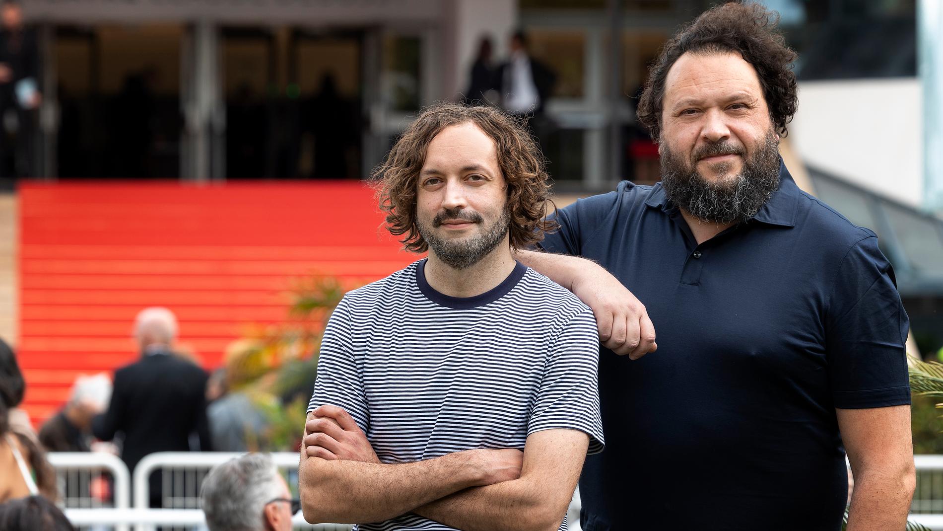 Goran Kapetanović och Alex Haridi under filmfestivalen i Cannes i Frankrike.