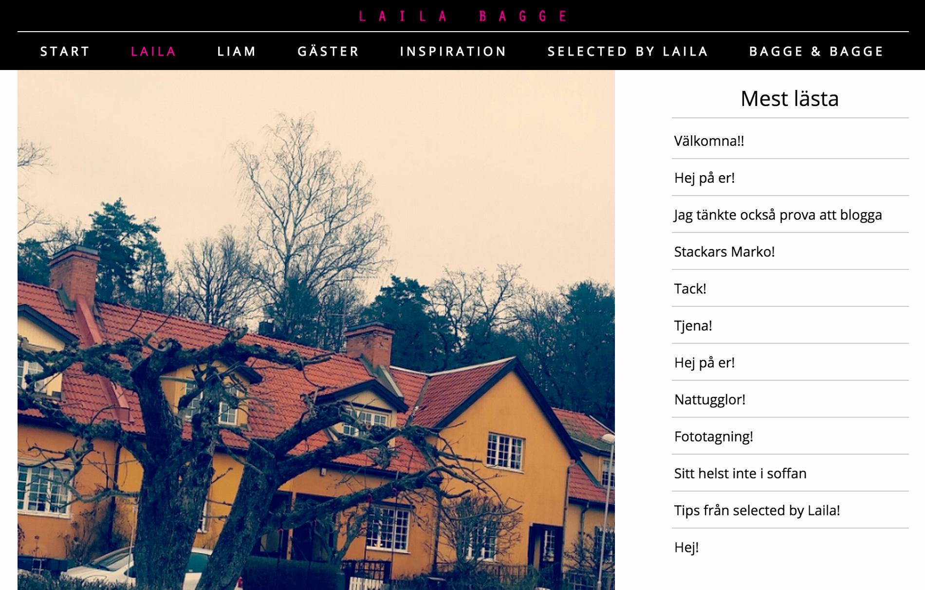 På sin blogg visar Laila Bagge up sin nya bostad.