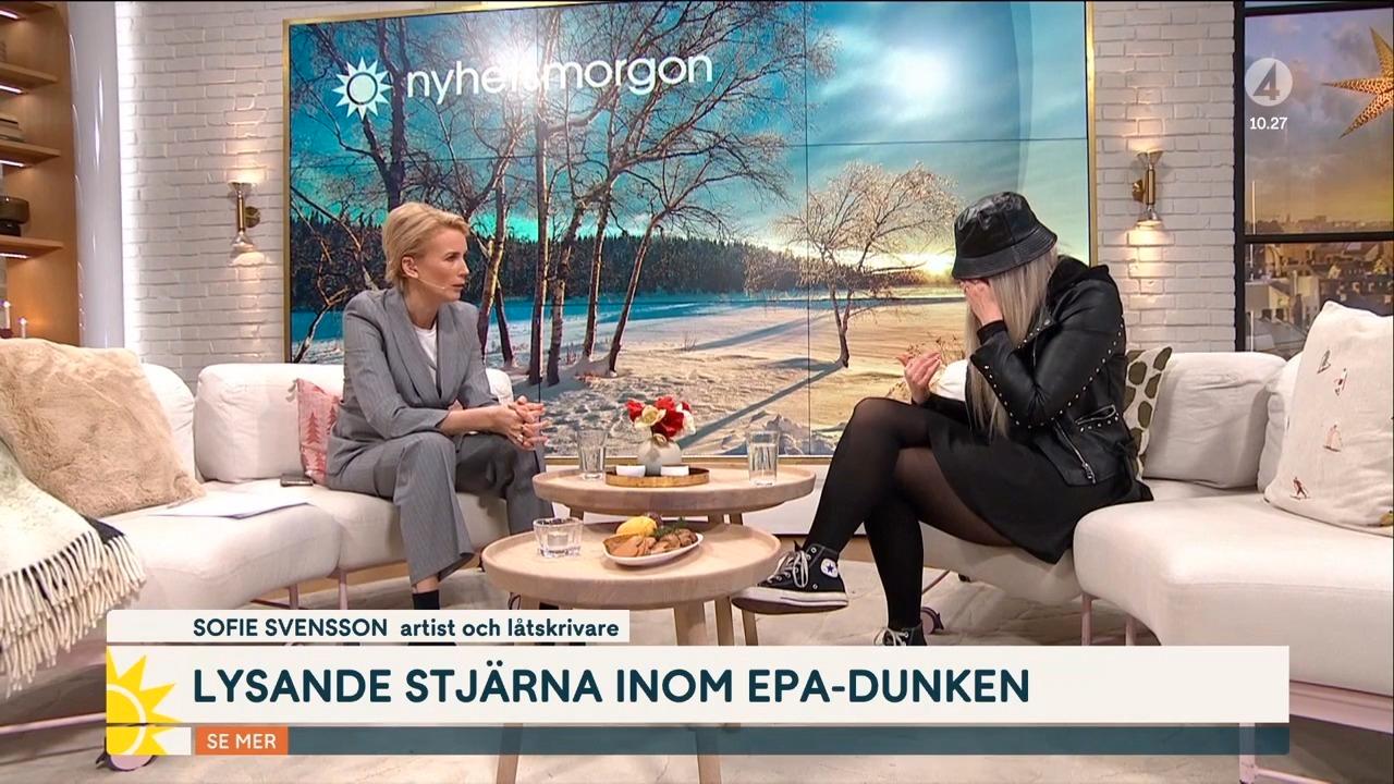 Jenny Strömstedt och Sofie Svensson i ”Nyhetsmorgon”. 
