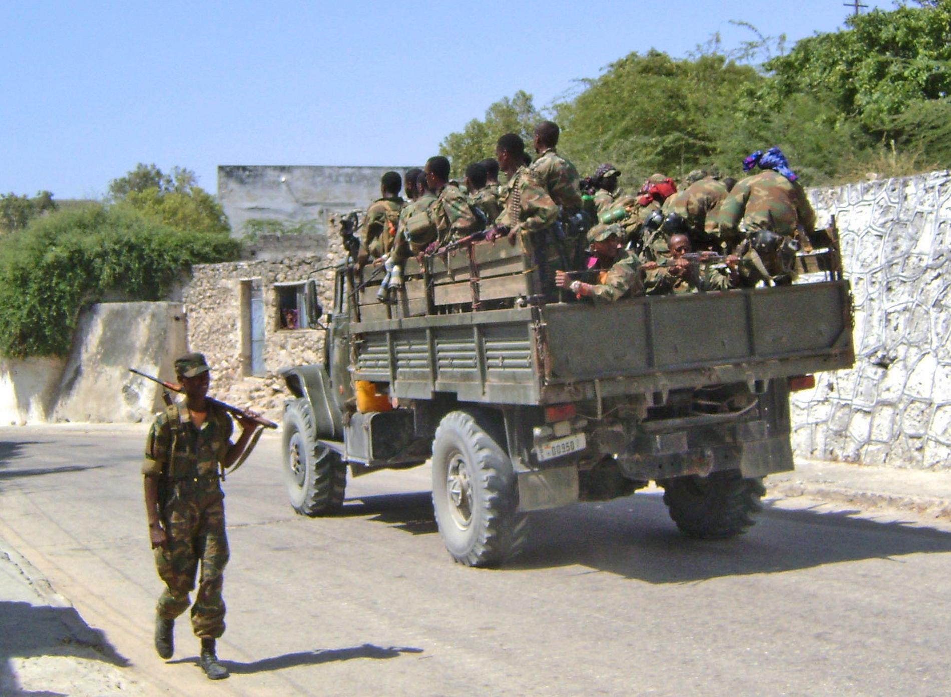 Etiopiska soldater. Arkivbild.