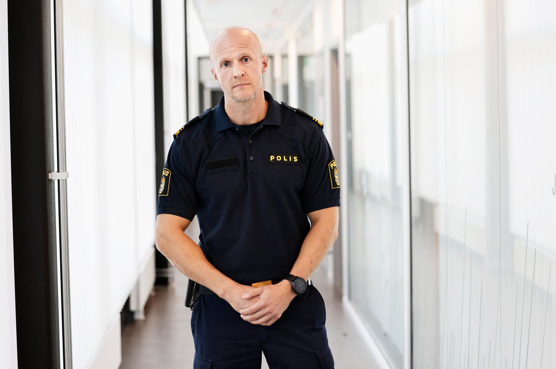 Kristoffer Olofsson, biträdande tillförordnad polisområdeschef i Södertälje.