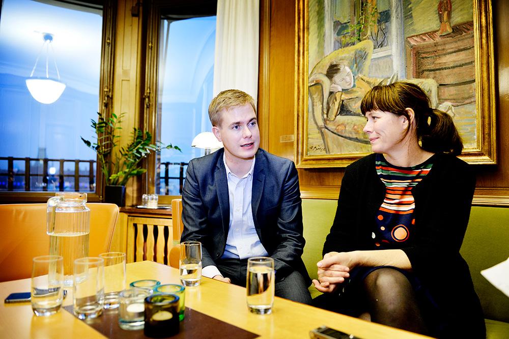 Gustav Fridolin och Åsa Romson är språkrör för Miljöpartiet.