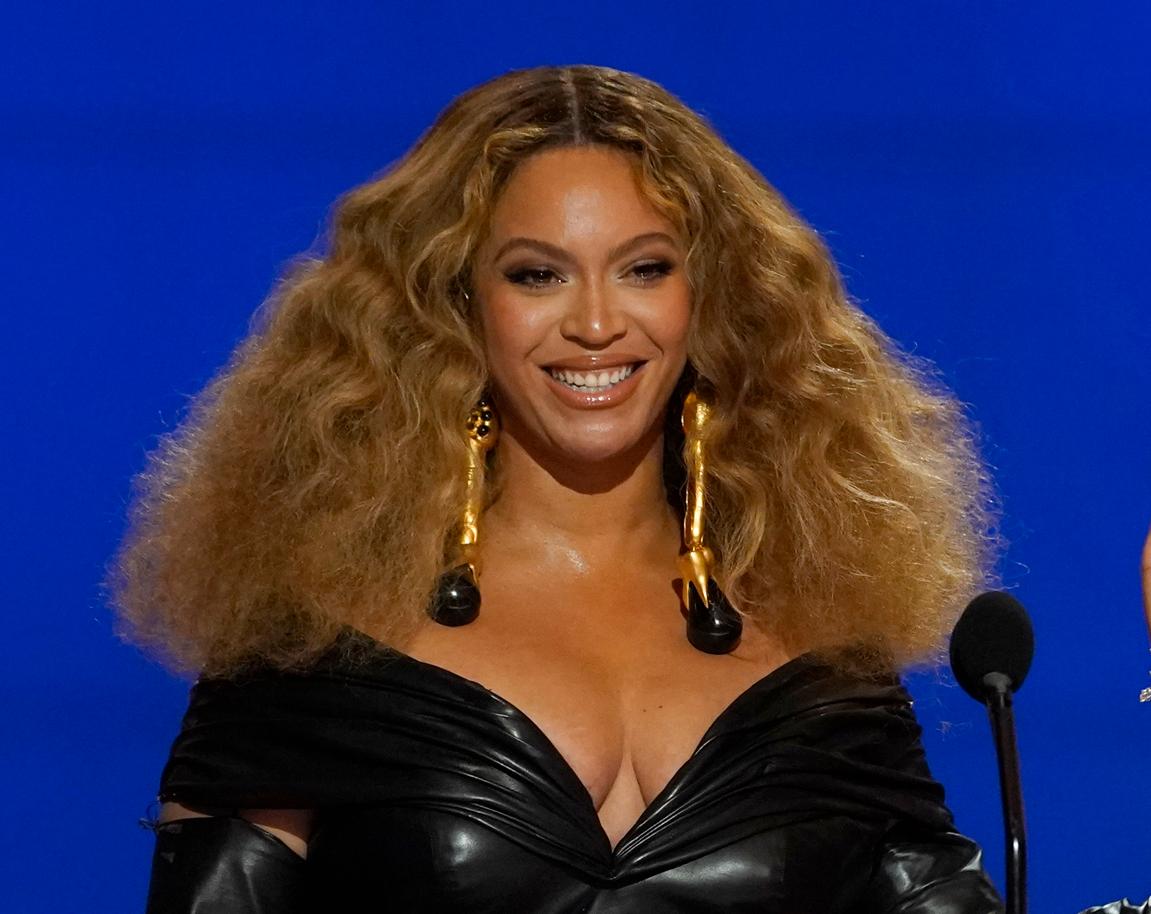Beyoncé på Grammy-galan 2021. Arkivbild.