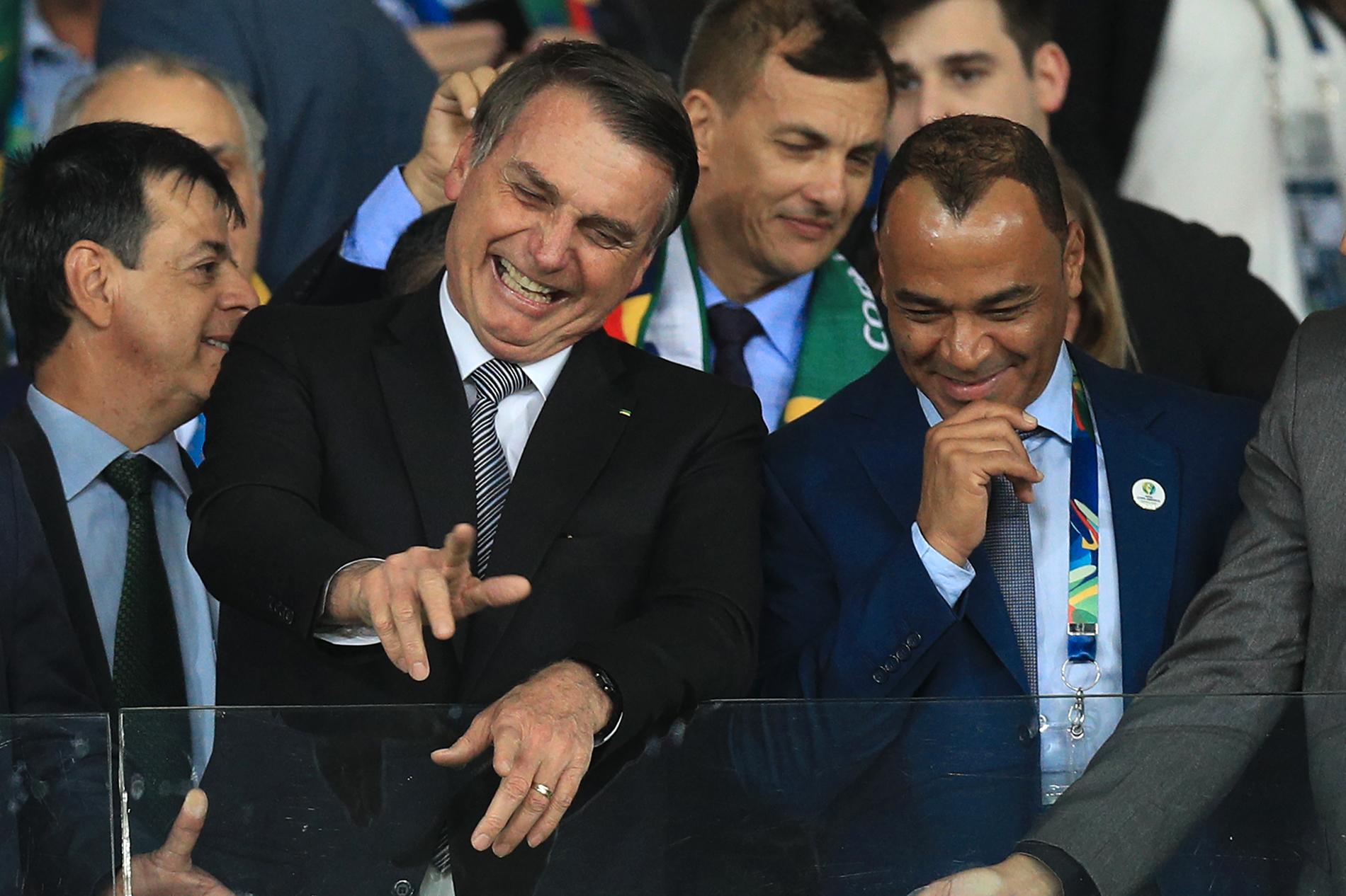 Brasiliens president Jair Bolsonaro på Copa America Brazil.