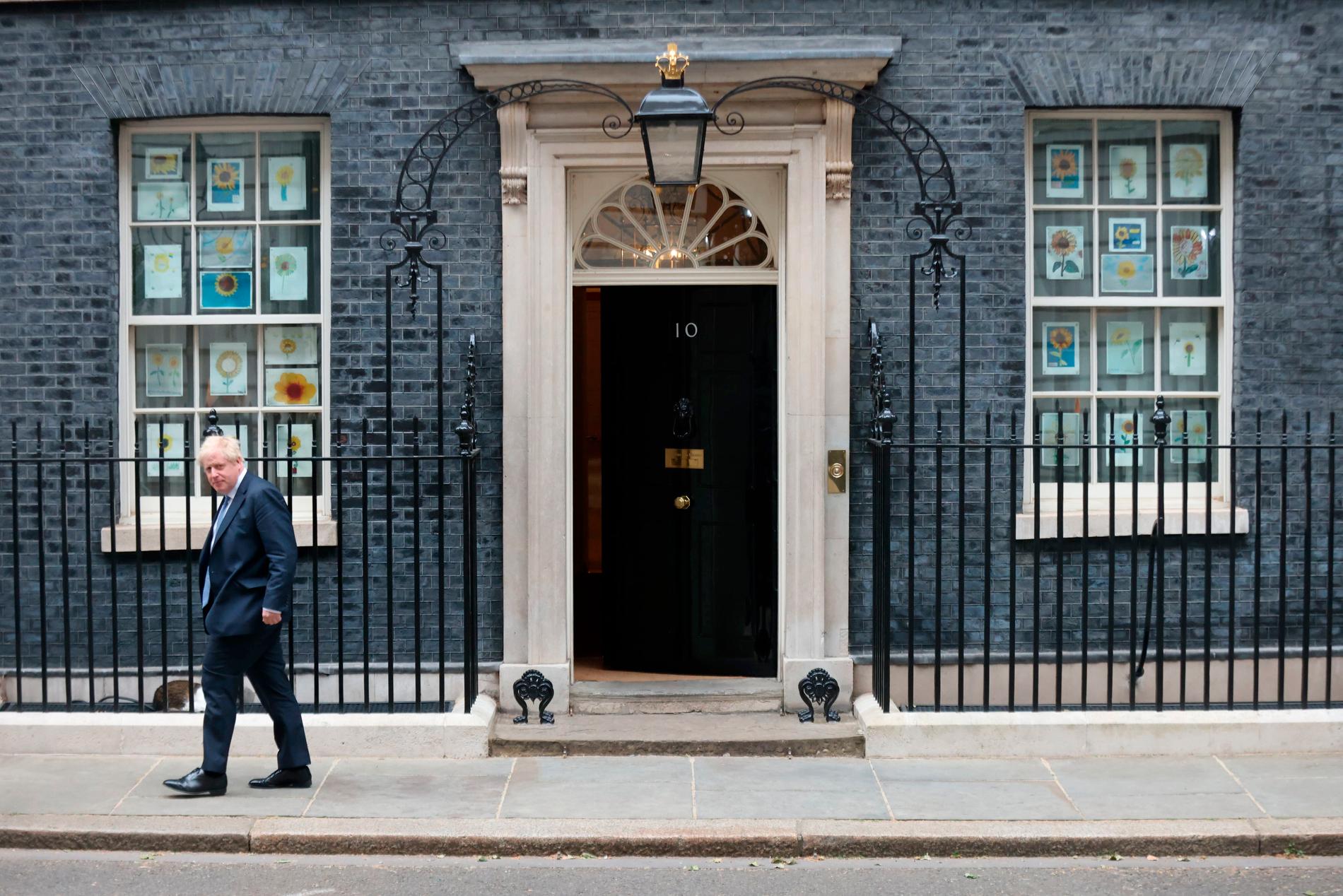 Premiärminister Boris Johnson tillhör de som bötfällts efter "partygate". Bild från i tisdags.