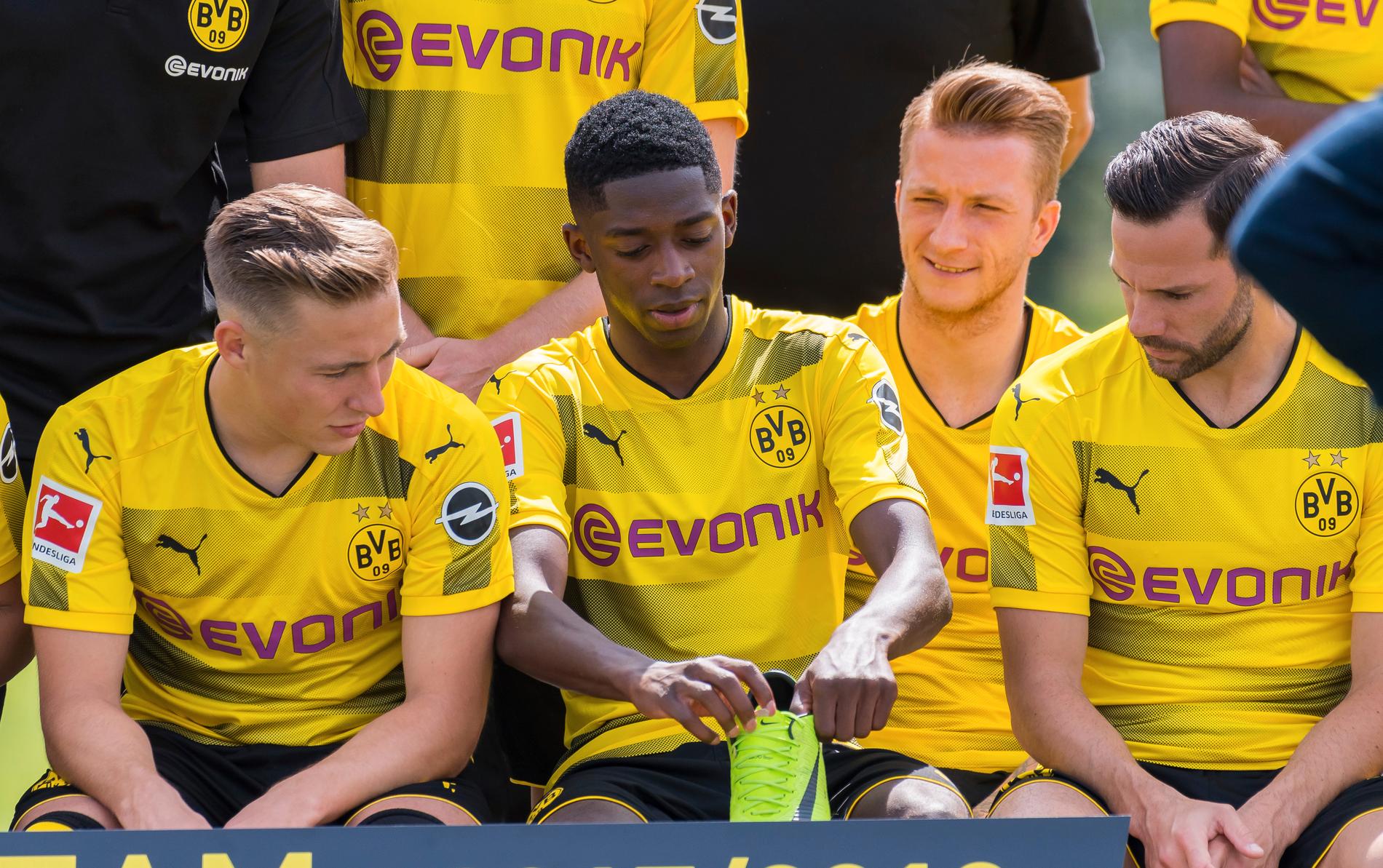 Ousmane Dembele på Dortmunds lagfoto inför säsongen.