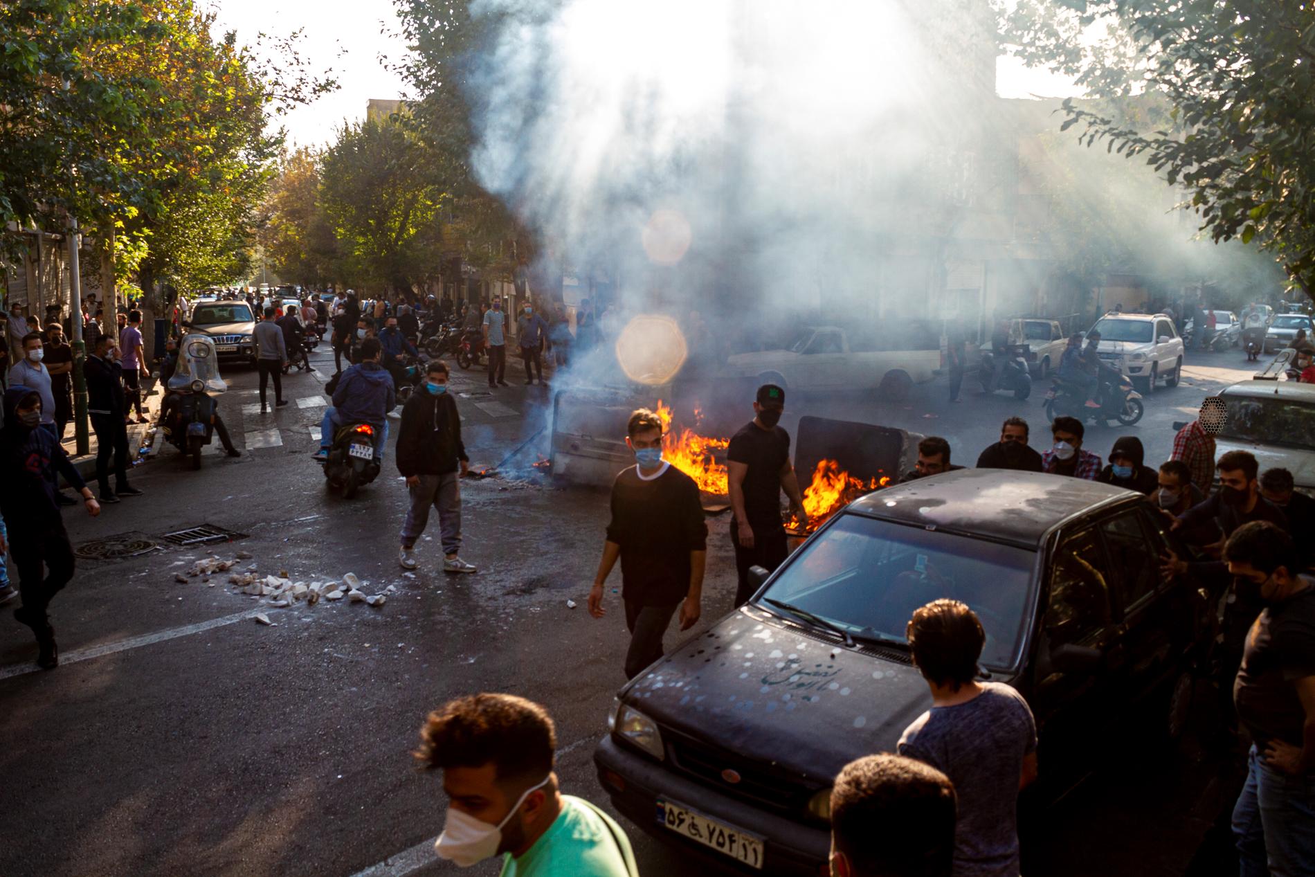 Protester i Teheran. 