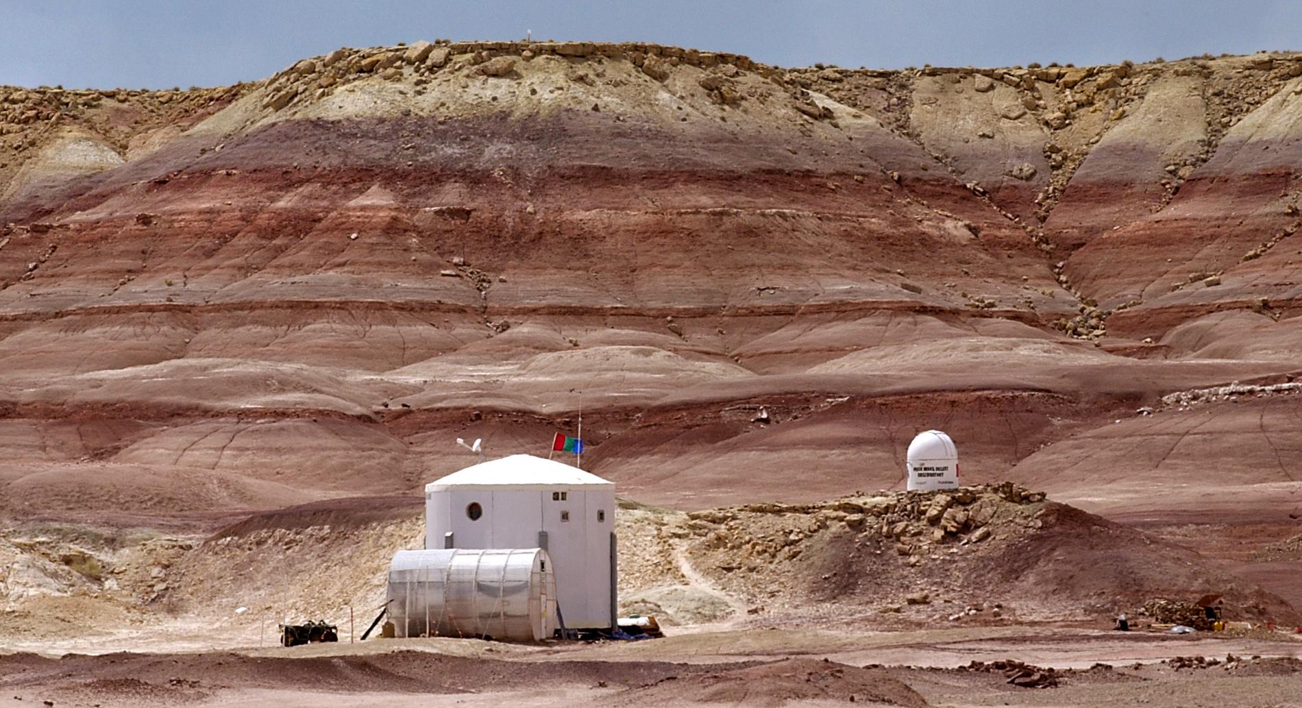 Forskarna har tidigare studerat försökspersoner på den avlägsna Mars Desert Research Station, byggd för att påminna om en framtida Marsbas. Arkivbild.