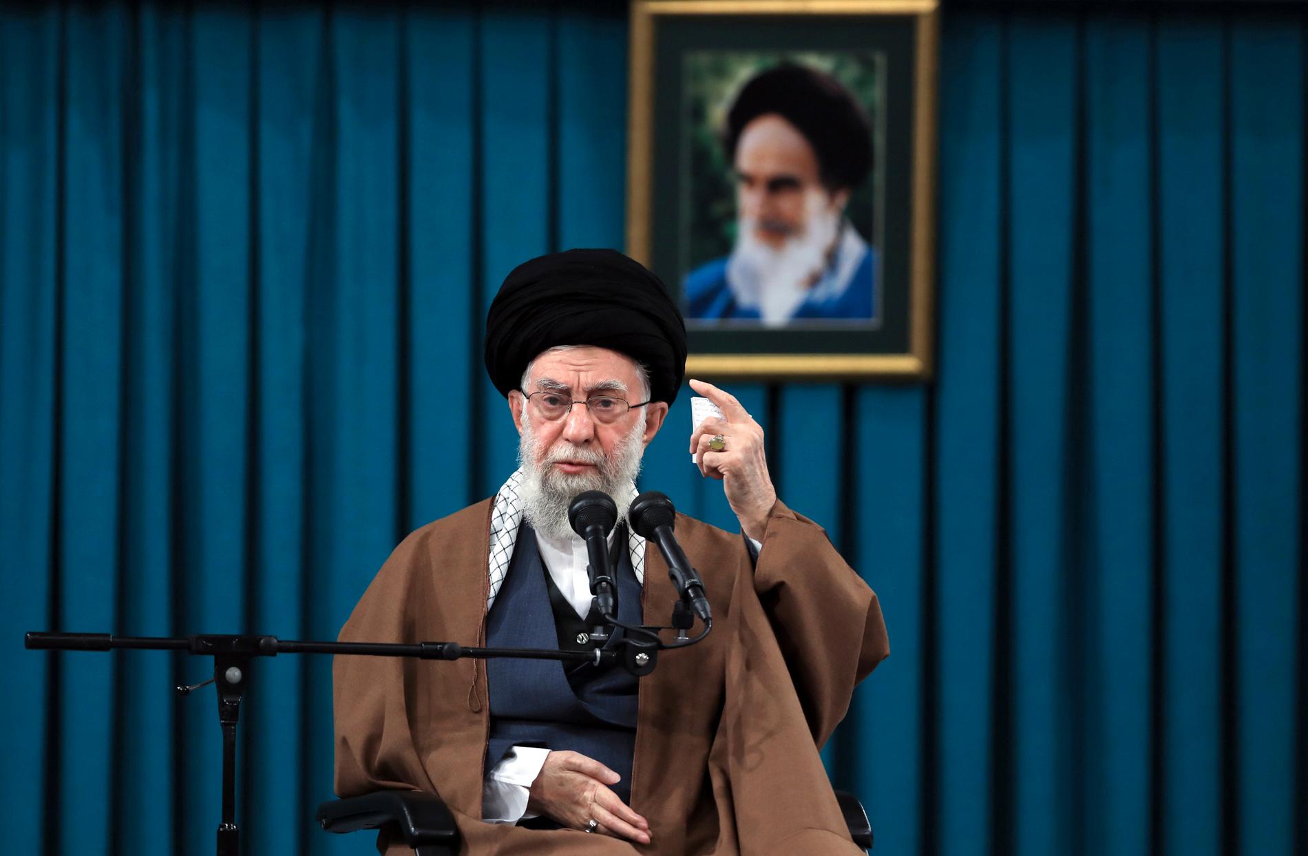 Irans högsta ledare Ayatolla Ali Khamenei.