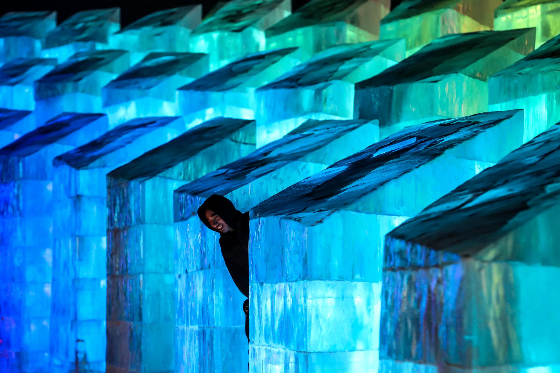 Harbin International Ice and Snow Sculpture Festival har inspirerats av traditionella islyktor. 
