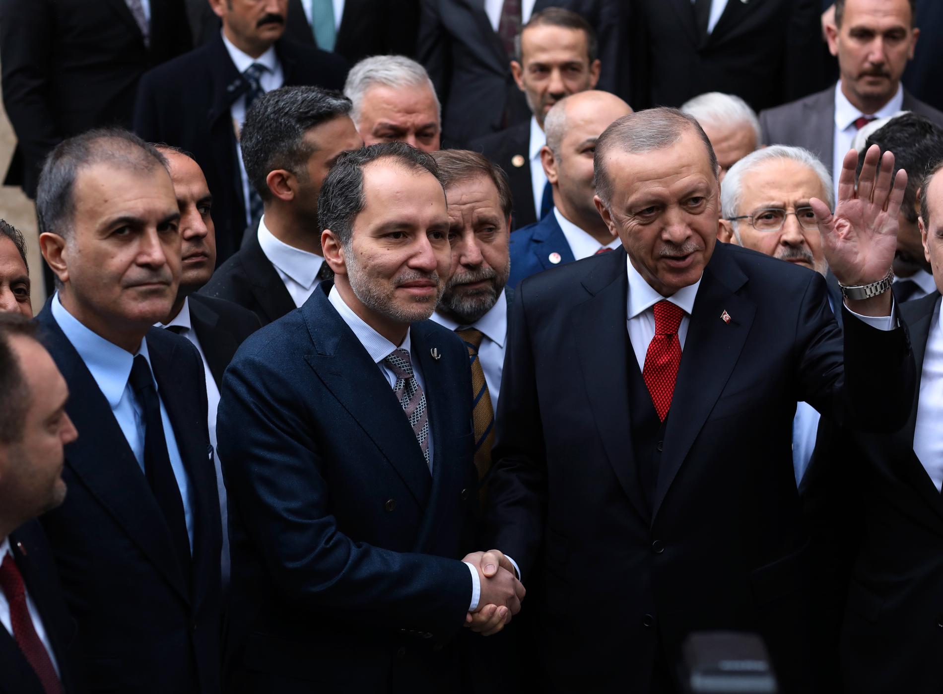 Fatih Erbakan och president Erdogan.