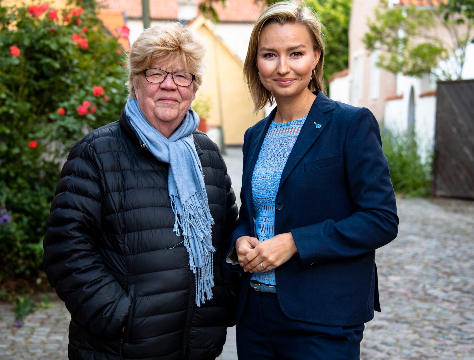 Aftonbladets Lena Mellin och Kristdemokraternas partiledare Ebba Busch Thor.