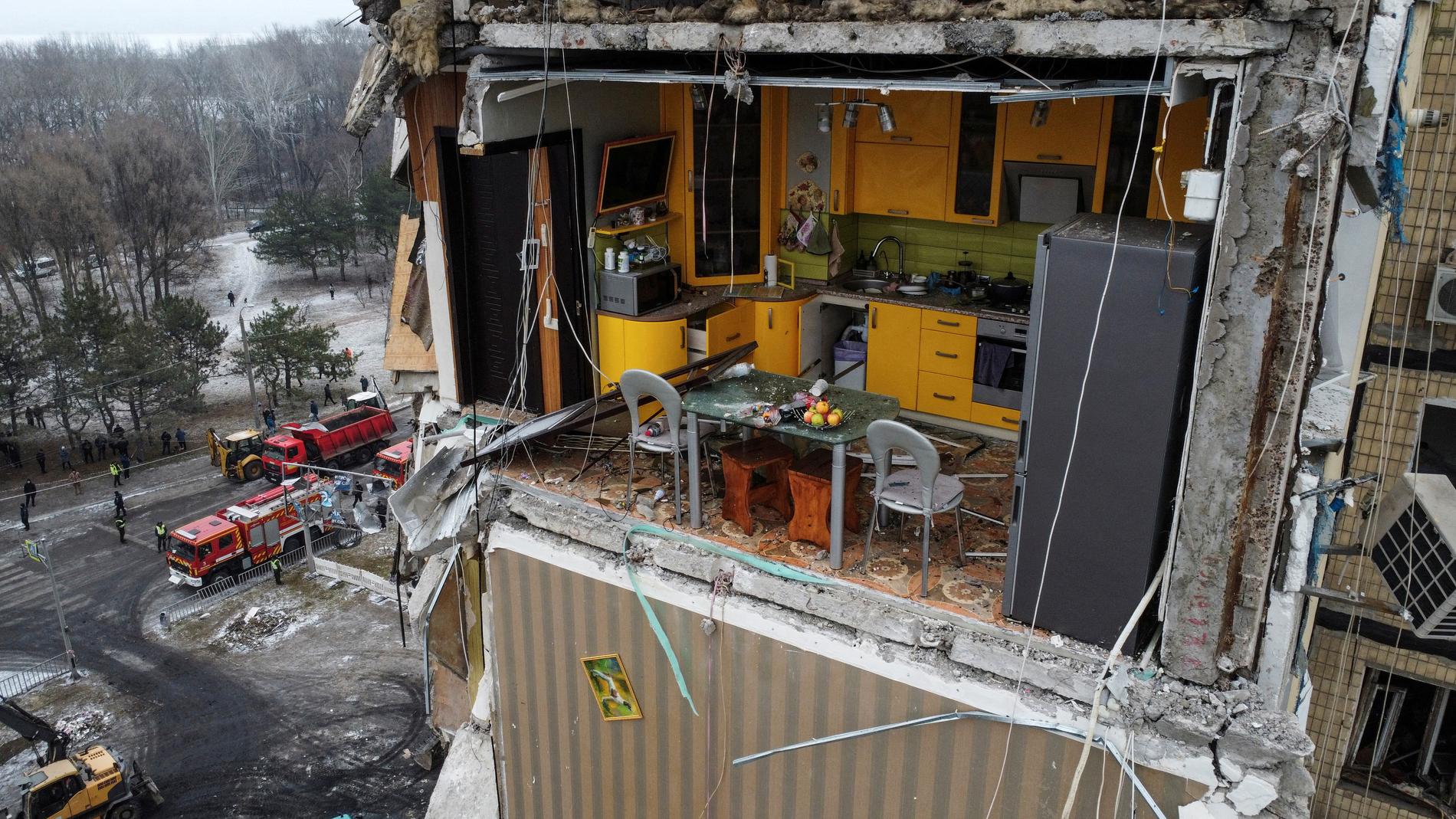 Mychailo Korenovskys kök efter explosionen.