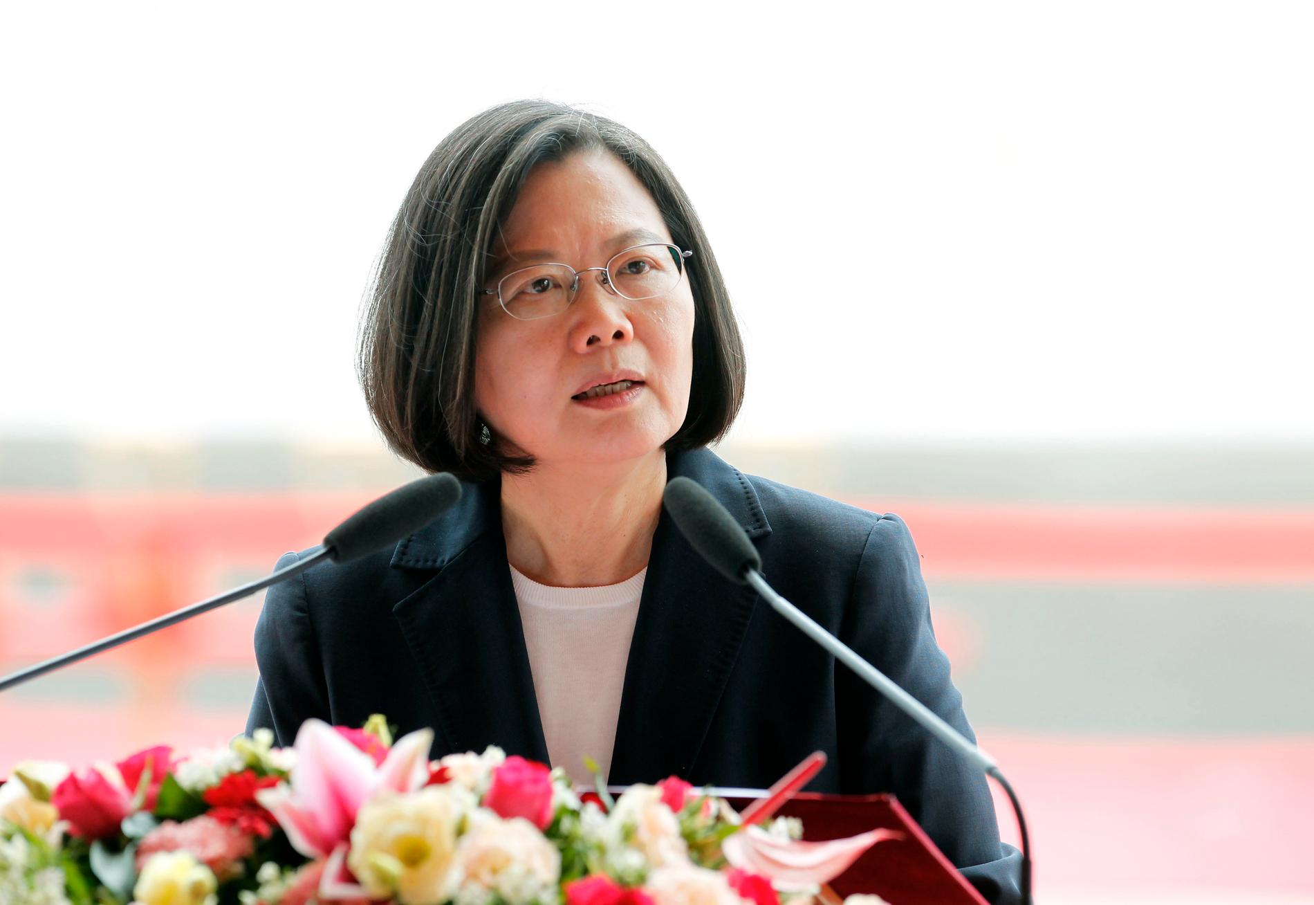 Taiwans president Tsai Ing-Wen. Arkivbild från den 9 maj.