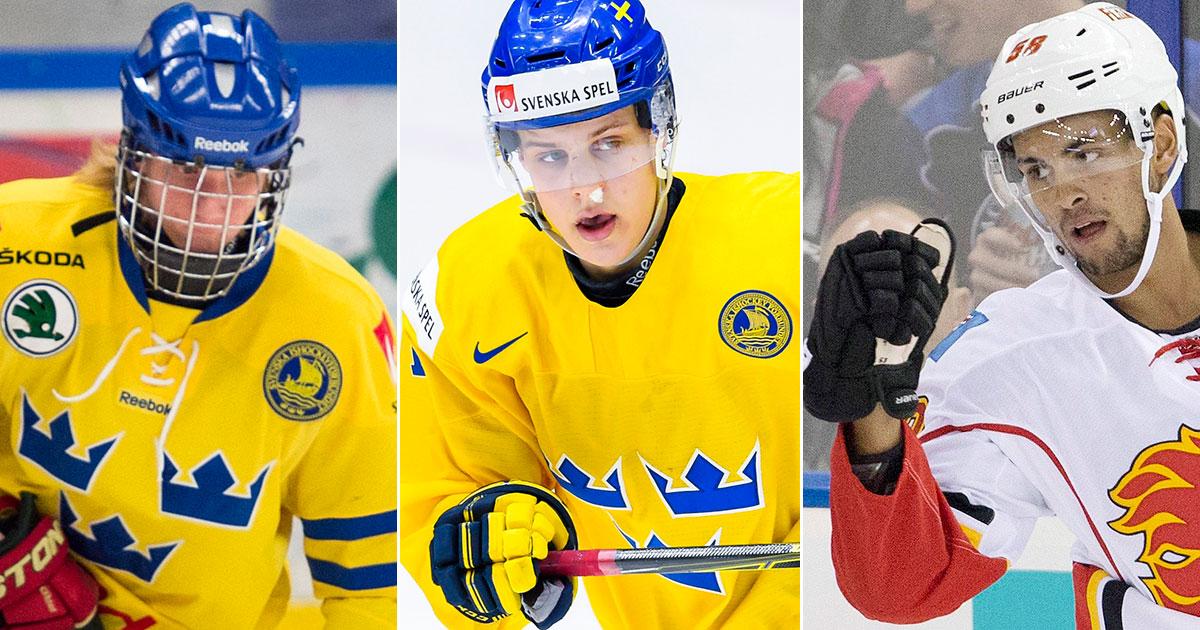 Rasmus Dahlin (Frölunda),  Joel Eriksson Ek (Färjestad) och Oliver Kylington (Stockton Heat), kan bli nyckelspelare för Juniorkronorna.
