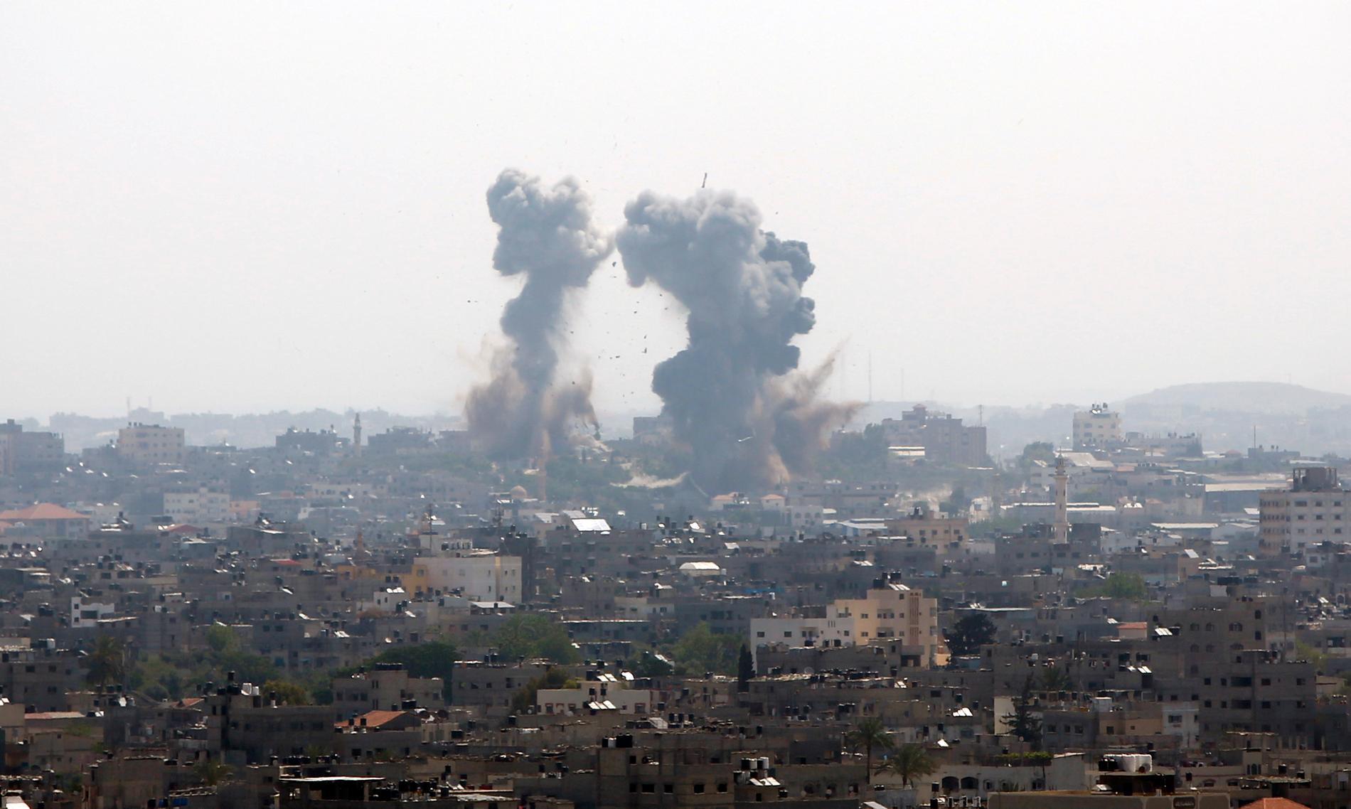 Rökutveckling i Gaza under tisdagsmorgonen