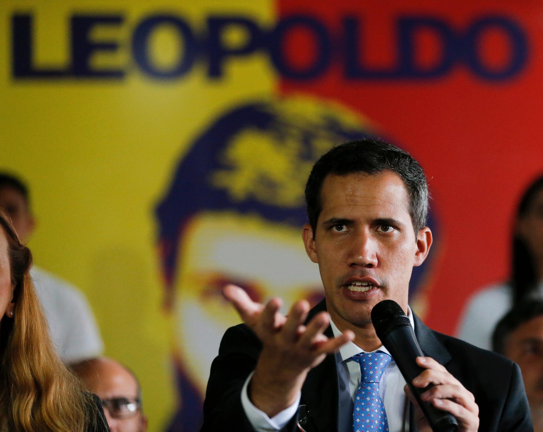 Den venezuelanske oppositionsledaren Juan Guaidó. Arkivbild.