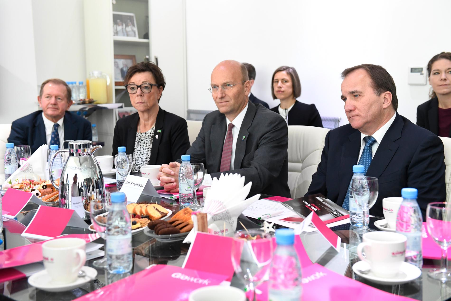 Jan Knutsson (mitten) var tidigare Sveriges ambassadör i Saudiarabien. Bilden är från 2016 när tidigare statsministern Stefan Löfven besökte landet.