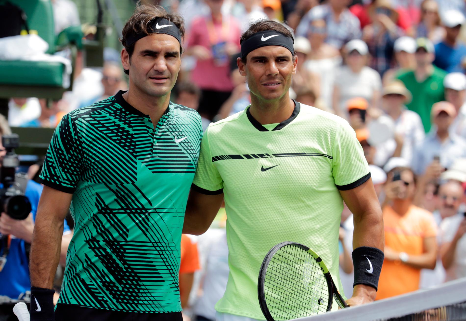 Rivalerna Federer och Nadal.