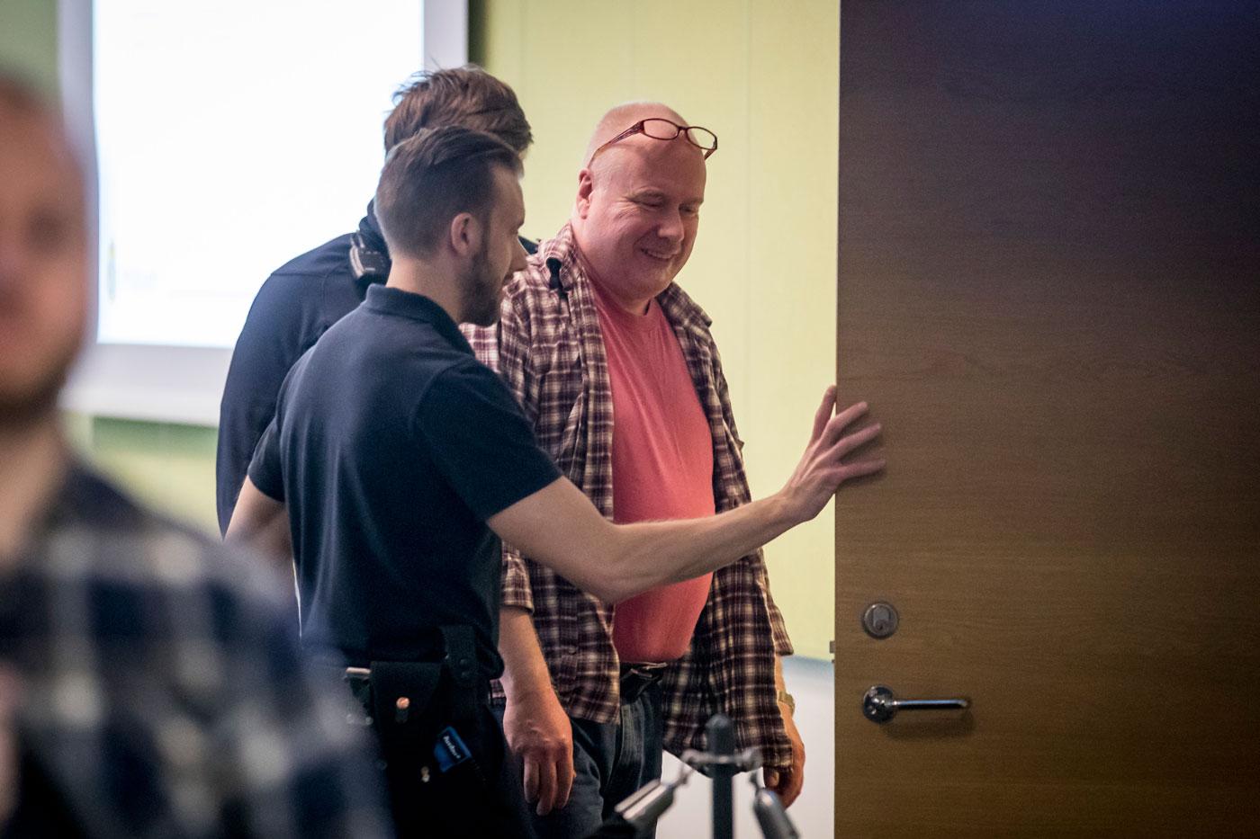 Arnold Lewin vid rättegången i hovrätten. I dag dömdes han till livstids fängelse för det 18 år gamla mordet i Malmö.