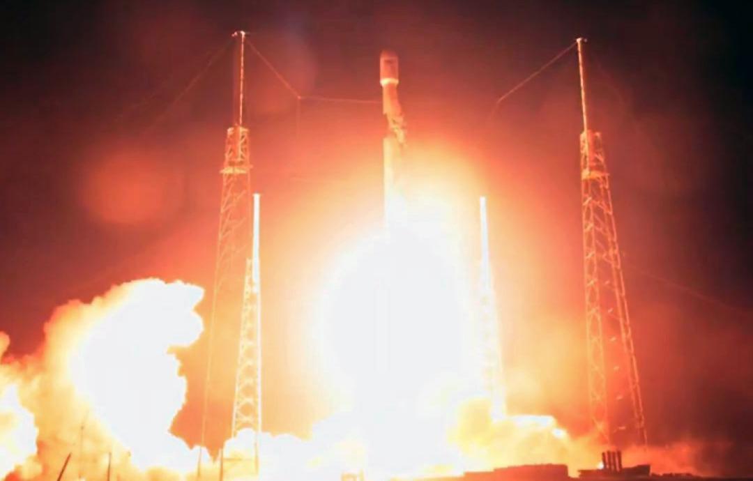 Space X-raketen Falcon 9 skjuts upp från Cape Canaveral i Florida, med sig ombord finns den israeliske rymdfarkosten Beresheet.