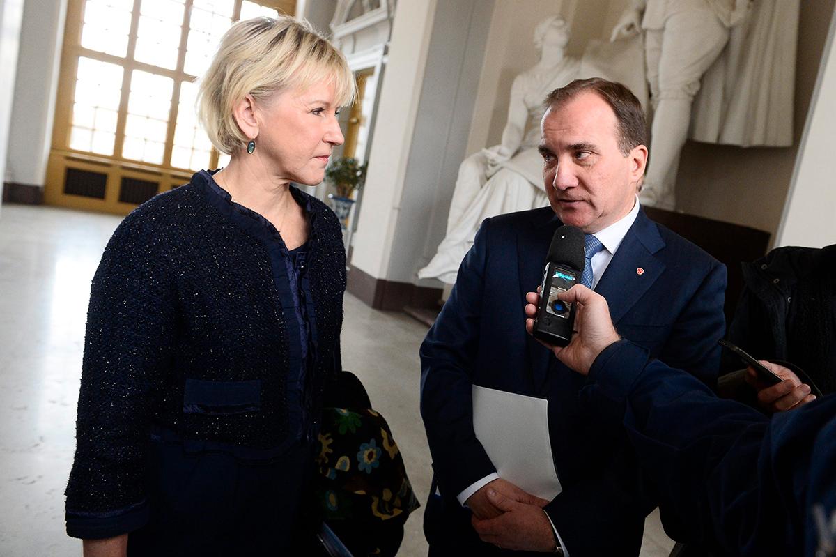 Utrikesminister Margot Wallström (S) och statsminister Stefan Löfven (S) har kommit överens om Saudiavtalet.