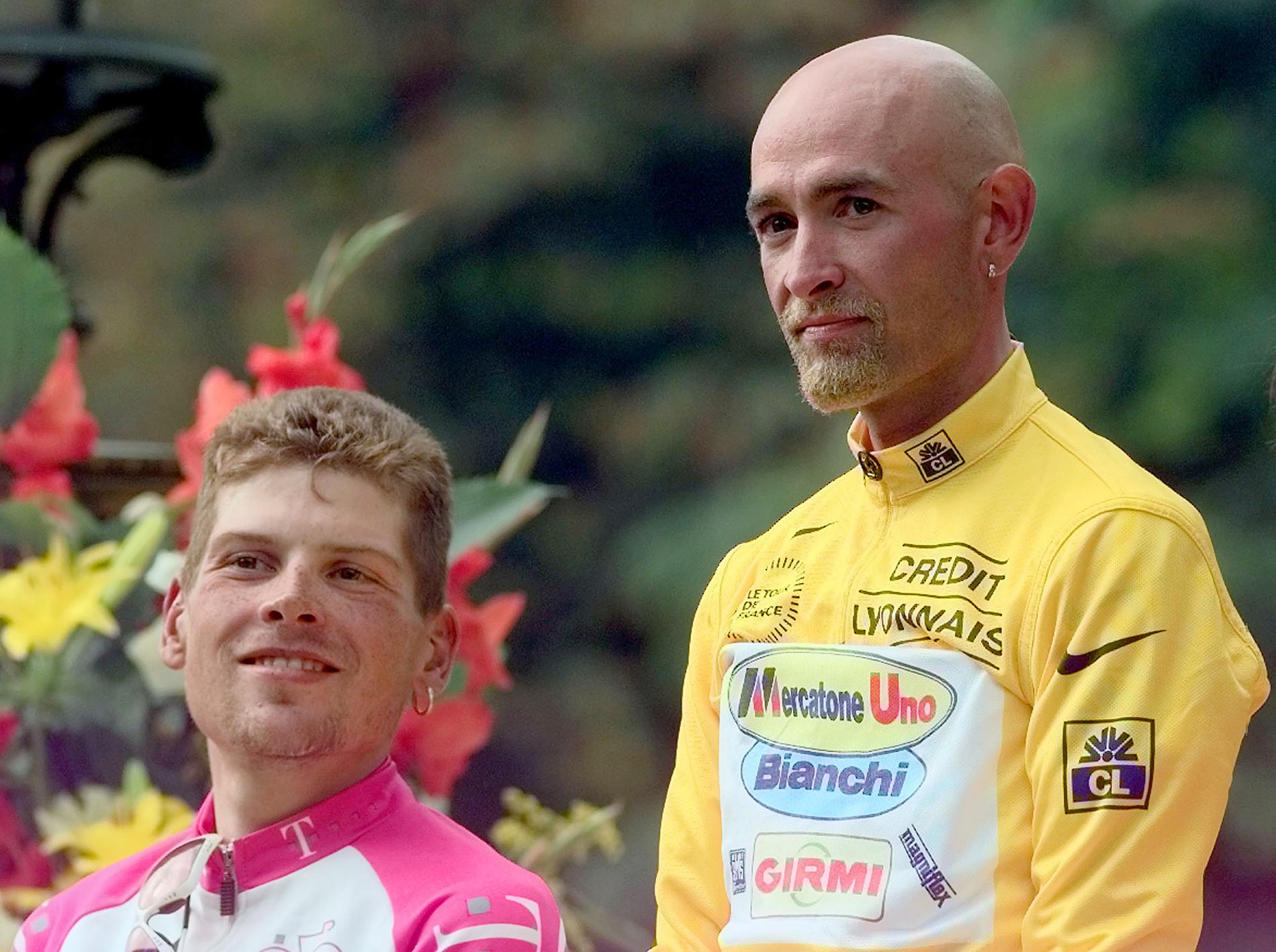 Marco Pantani (höger) vann Tour de France 1998 – Jan Ulrich (vänster) blev tvåa.