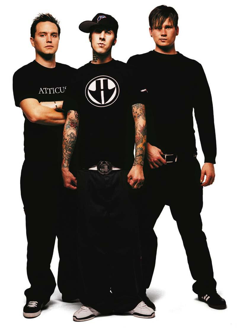 Blink-182: Mark Hoppus, Tom DeLonge och Travis Barker.