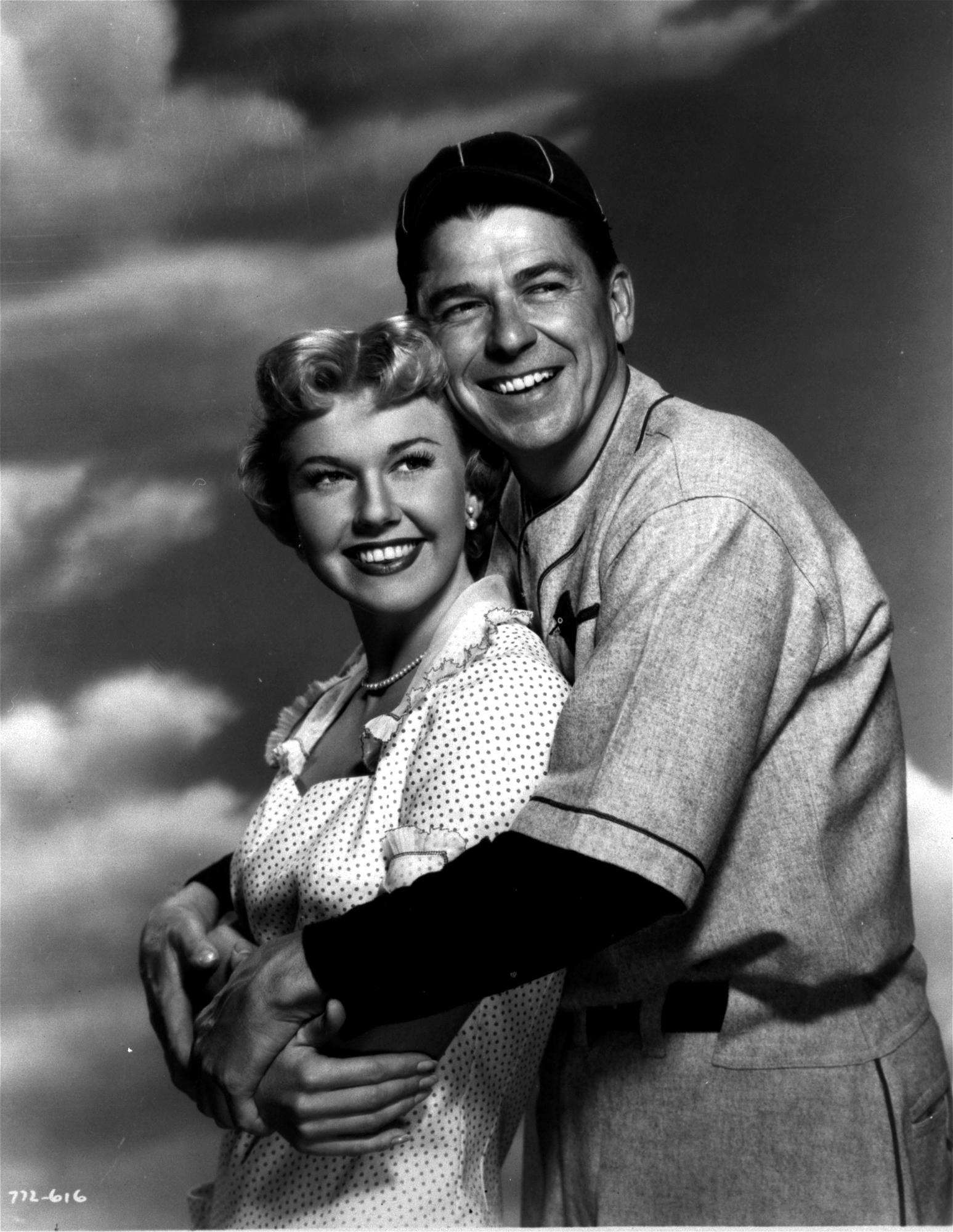 Doris Day och Ronald Reagan (som senare blev USA:s president) i ”The winning team” 1952.