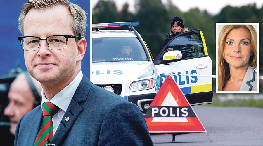 För att klara de förväntningar som både medborgare och politiska partier har, krävs ökade resurser till Polisen, skriver Lena Nitz. Till vänster Mikael Damberg, ny inrikesminister.