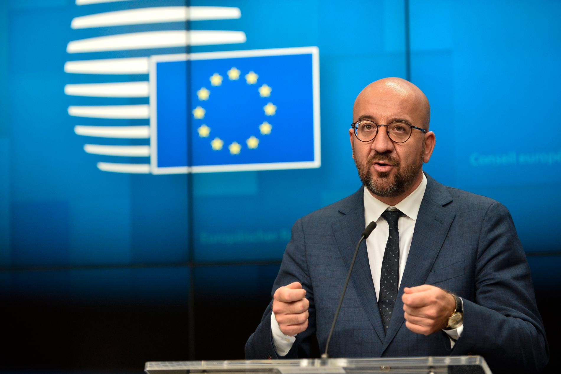 EU:s "verktygslåda" med sanktioner kan tas till om inte Turkiet agerar mer konstruktivt i östra Medelhavet, varnar permanente rådsordföranden Charles Michel i Bryssel.
