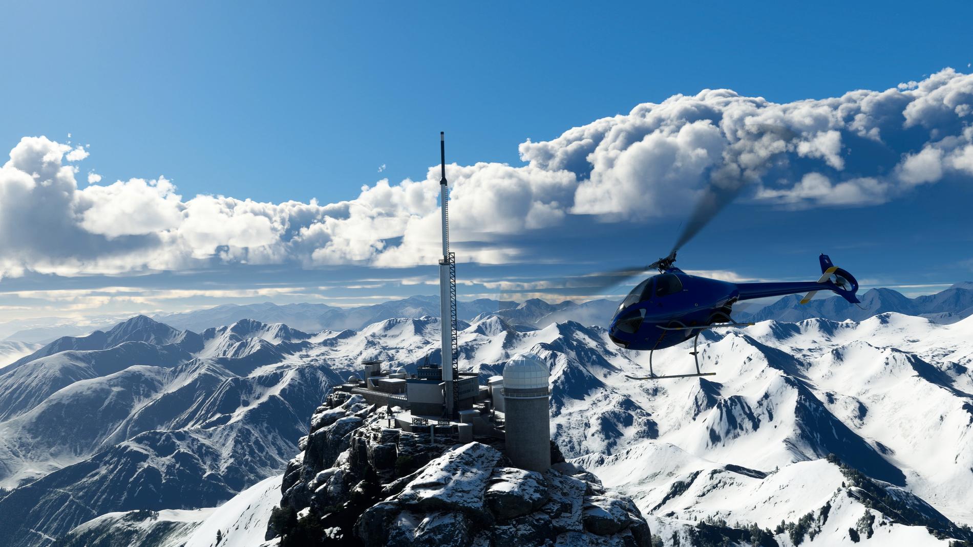 Helikoptrar blir flygbara i "Microsoft flight simulator". Pressbild.