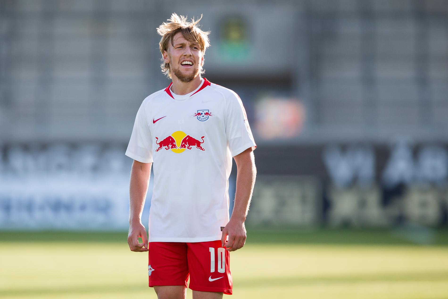 Emil Forsberg gjorde comeback i Leipzig efter en lång skadefrånvaro.