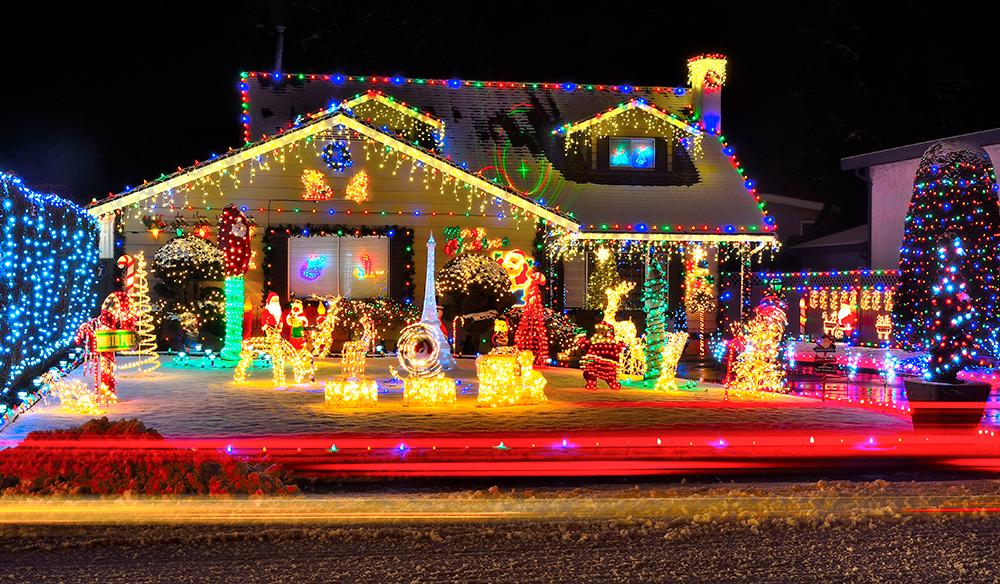 LED-lampor i julbelysningen är betydligt mer effektivt.