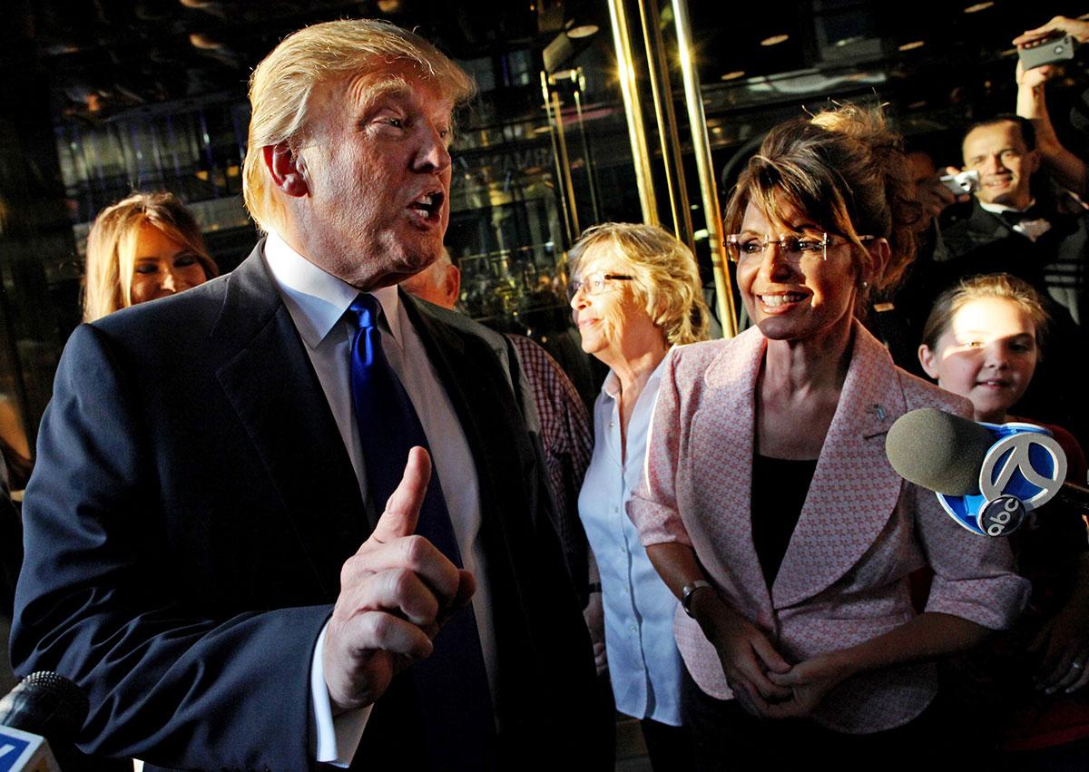 Donald Trump och Sarah Palin 2010.