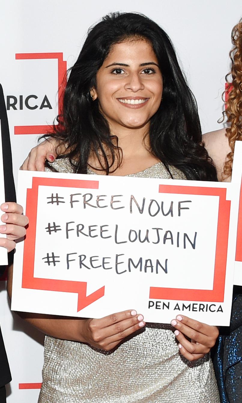Människorätts­aktivisten Lina al-Hathloul, här under en gala för PEN America i New York 2019. 