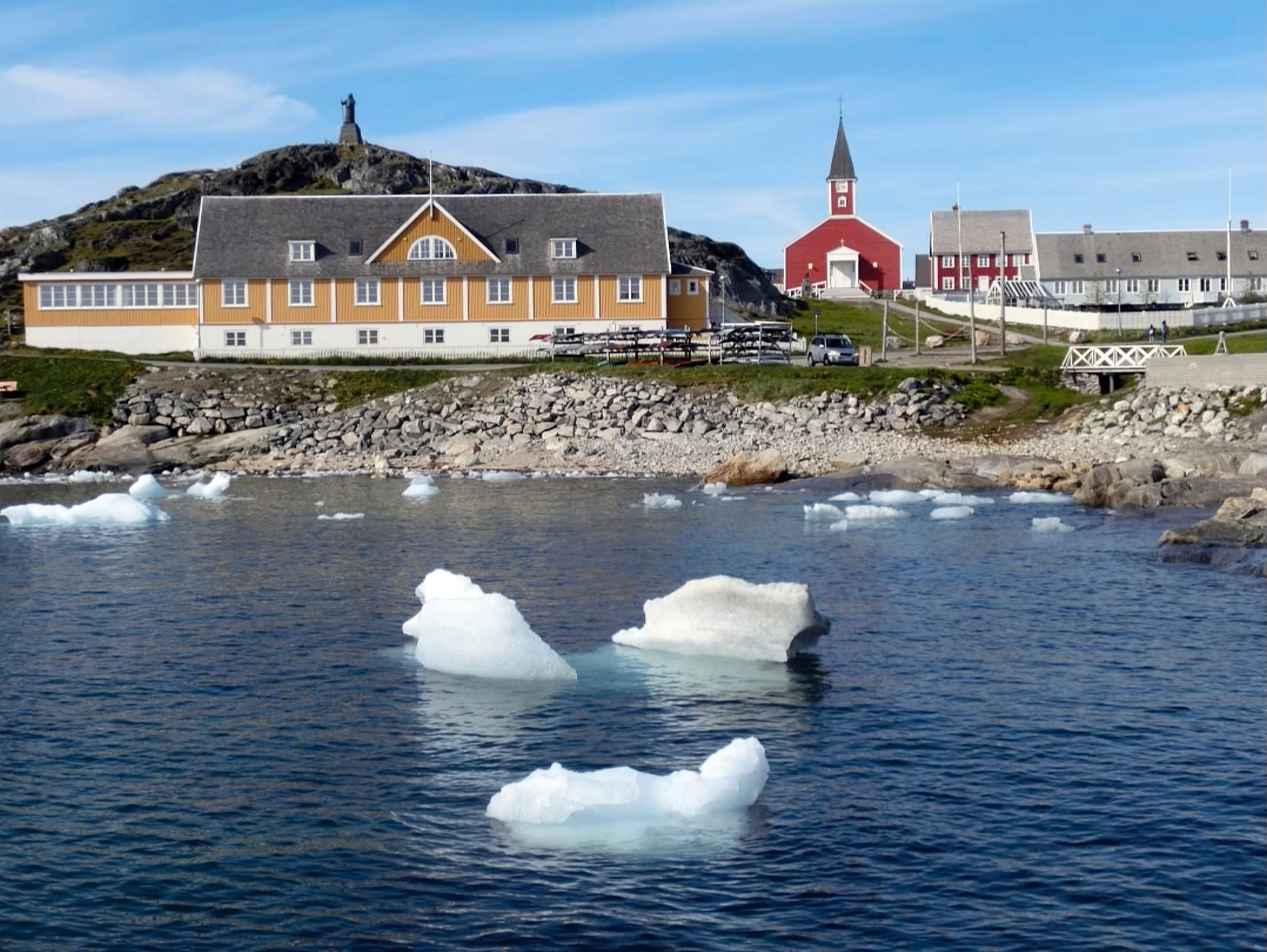 Nuuk på Grönland, där USA planerar att öppna ett konsulat. Arkivbild.
